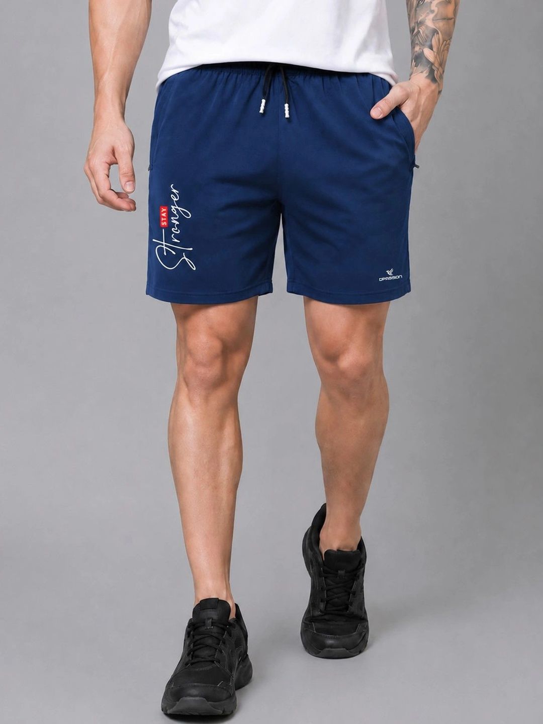 Dpassion Men Typography Training or Gym Sports Shorts-picture-45