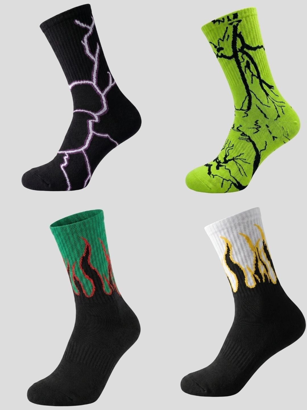 Moda Rapido Men Pack of 4 Cotton Blend Patterned Above Ankle Socks-picture-31