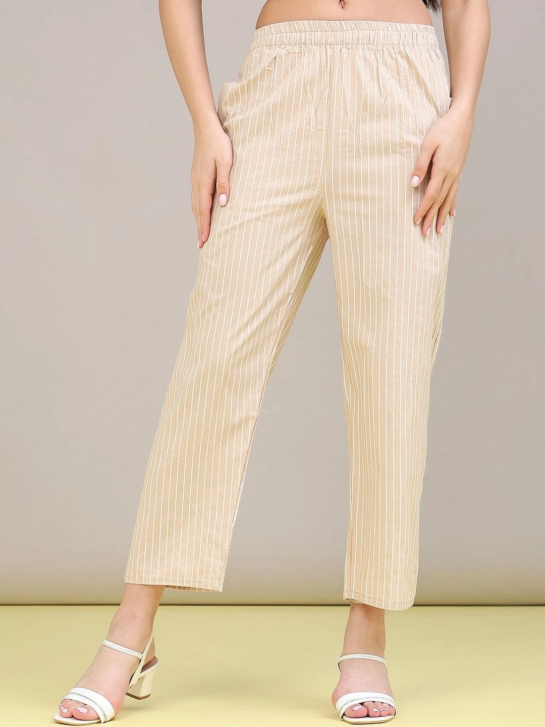 V-Mart Women Striped Cropped Palazzos-picture-54