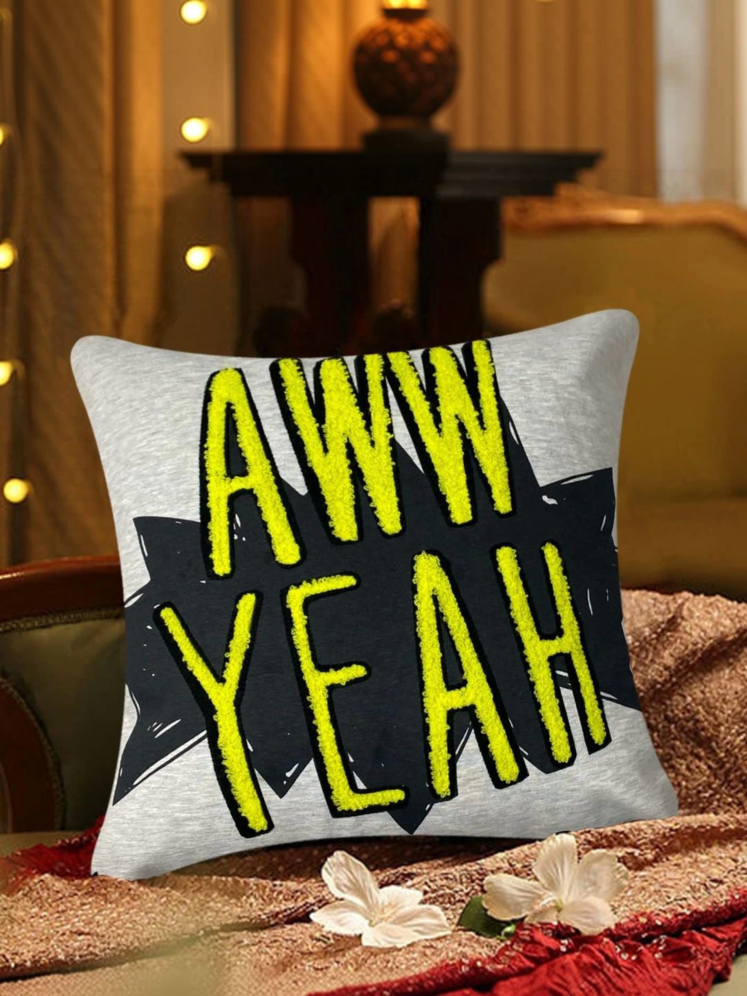 SAJAVAT Yellow & Grey Cushion Covers-image-44