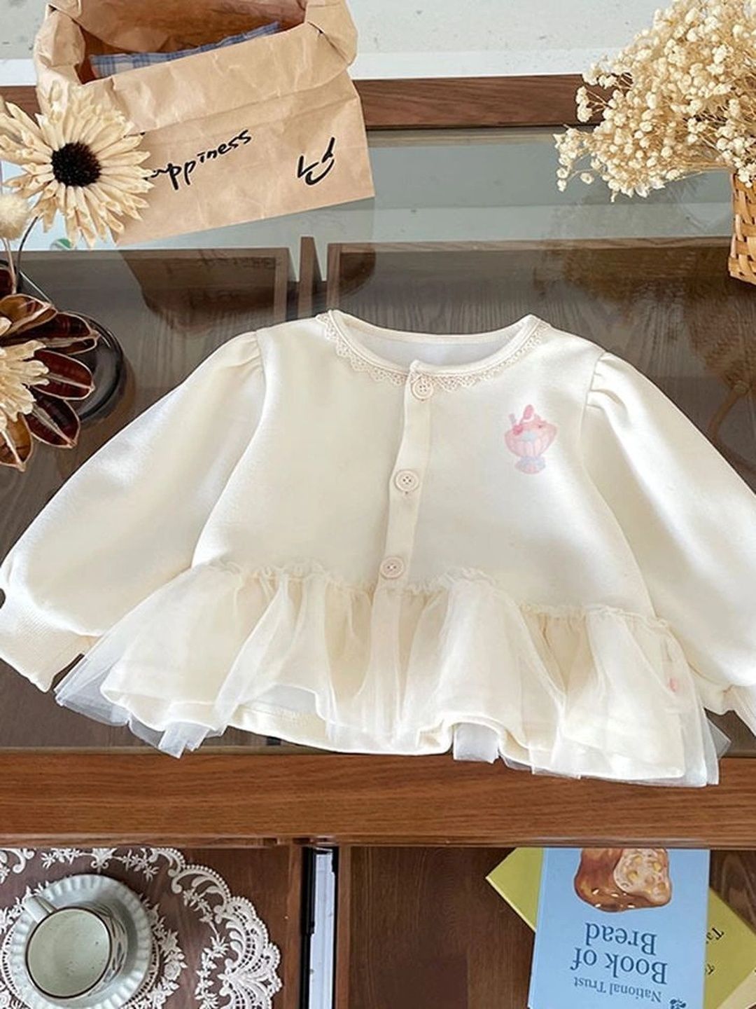 LULU & SKY Girls Embroidered Cardigan with Embroidered Detail-picture-16