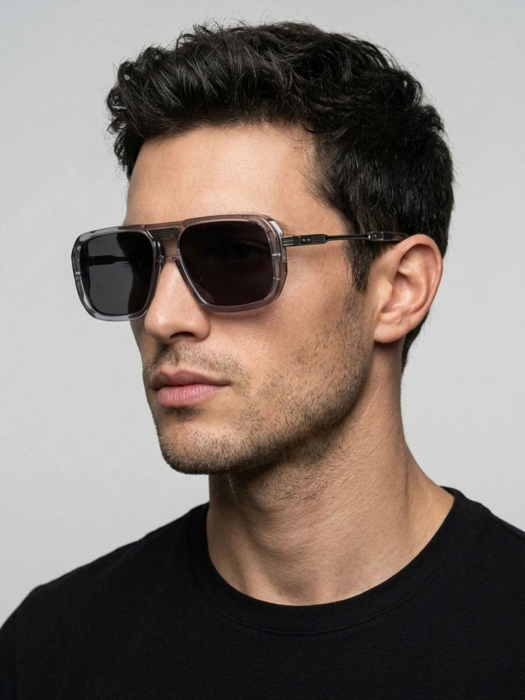 Roadster X fwd Unisex Black Lens & Gunmetal-Toned Aviator Sunglasses with-picture-37