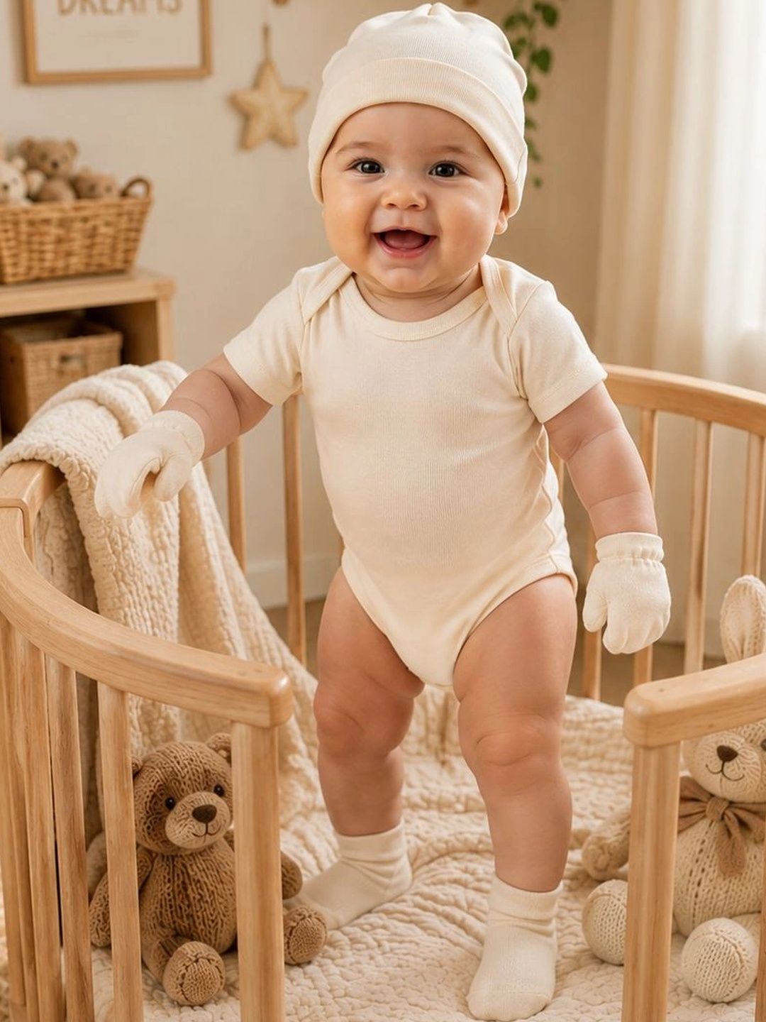 Teri Beri Infants Pack of 4 Pure Cotton Baby Apparel Gift Set-picture-24