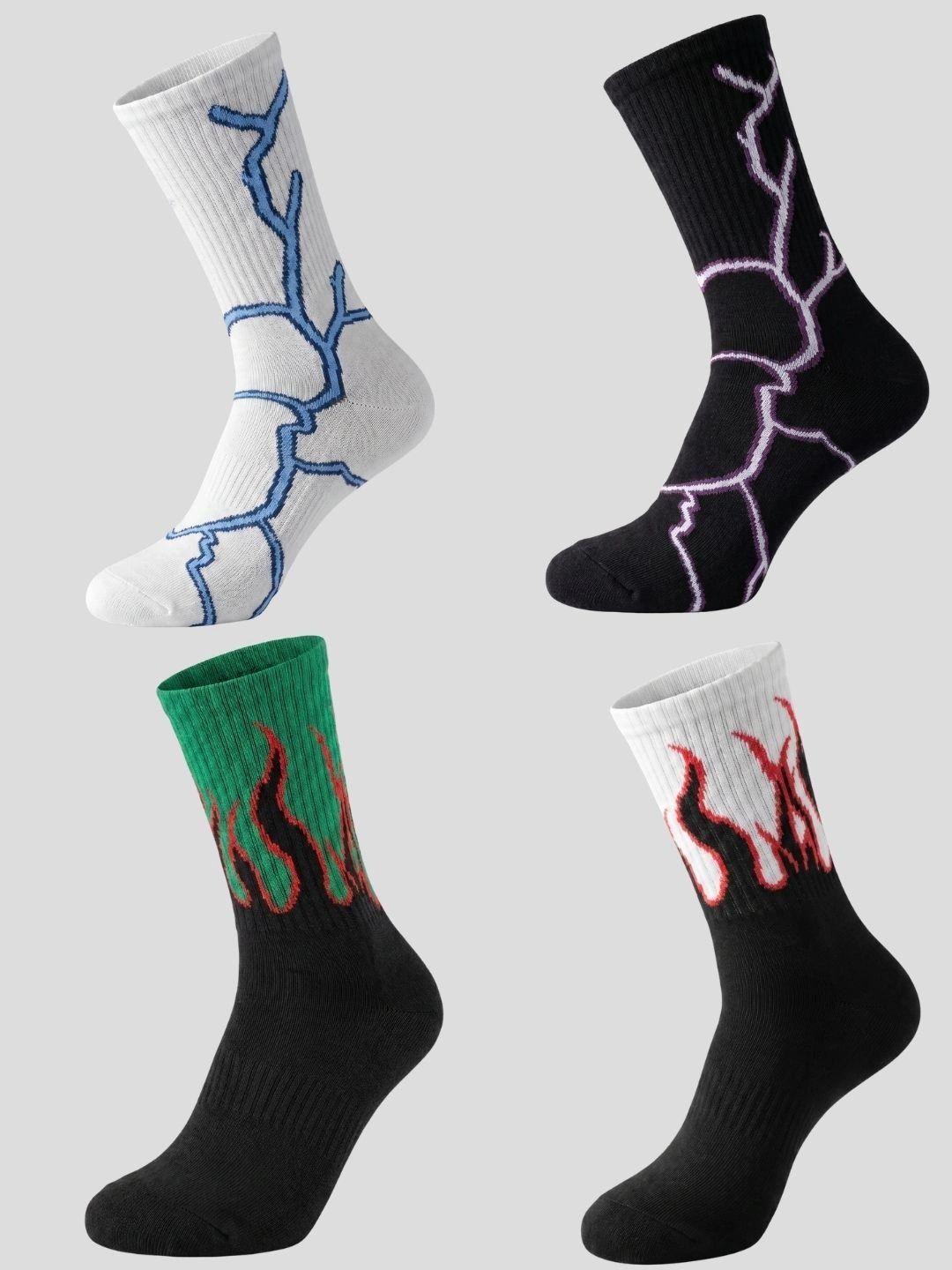 Moda Rapido Men Pack of 4 Cotton Blend Patterned Above Ankle Socks-picture-41