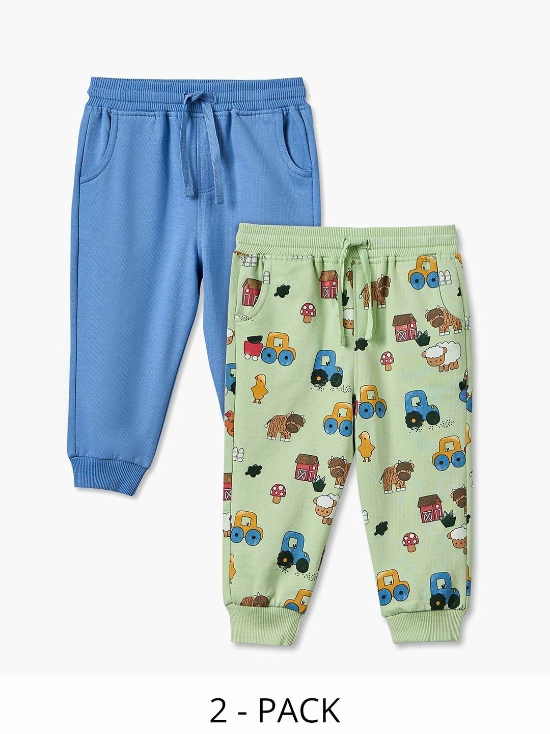 Juniors by Babyshop Boys Pack of 2 Regular Fit Graphic Print Joggers-image-41