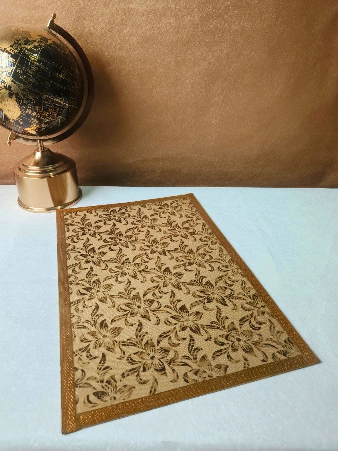 THE HOME CO. 4 Pcs Beige Printed Rectangle Table Placemats-picture-38