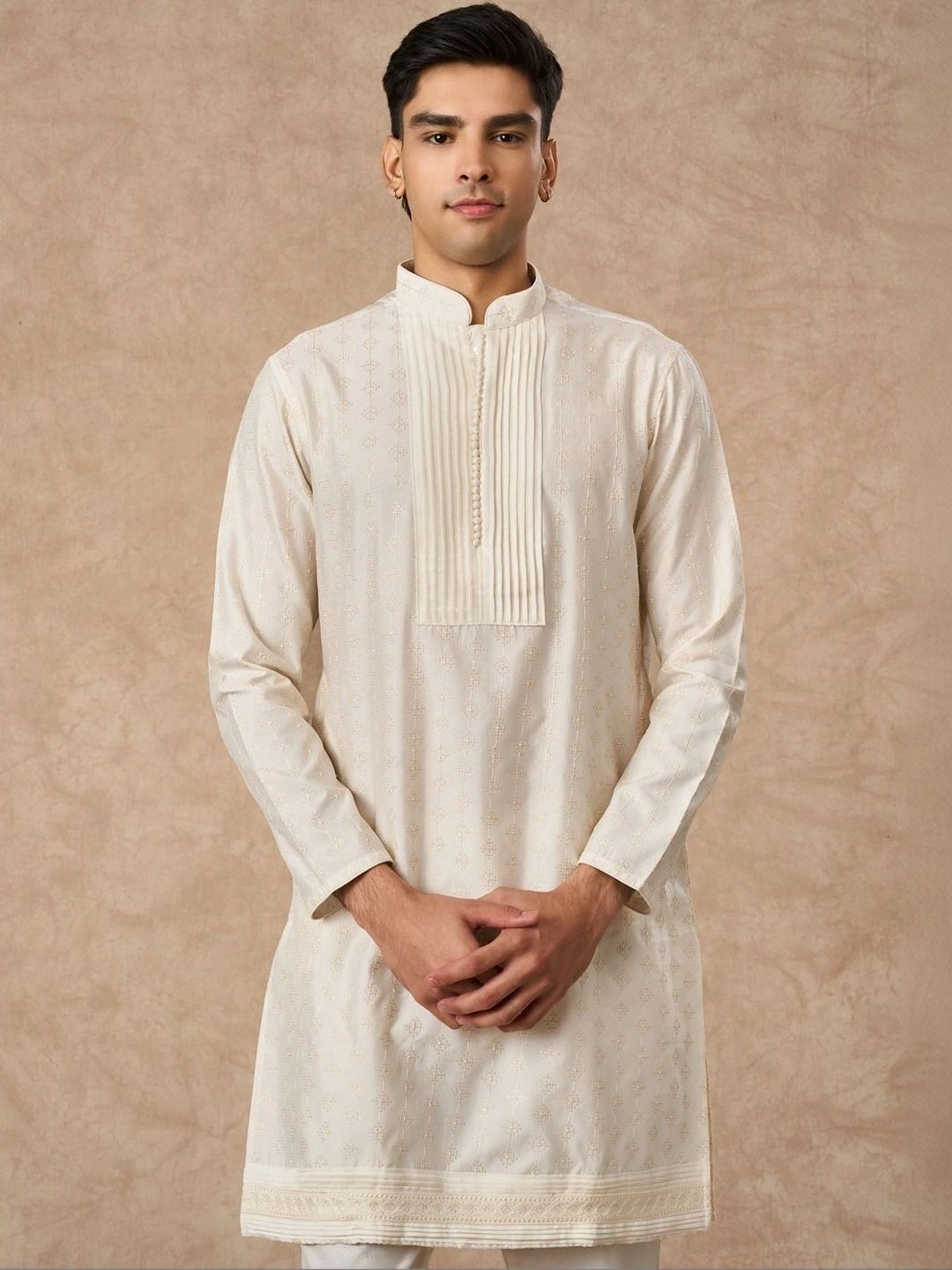 Manyavar Men Ethnic Motifs Regular Kurta with Trousers-picture-13