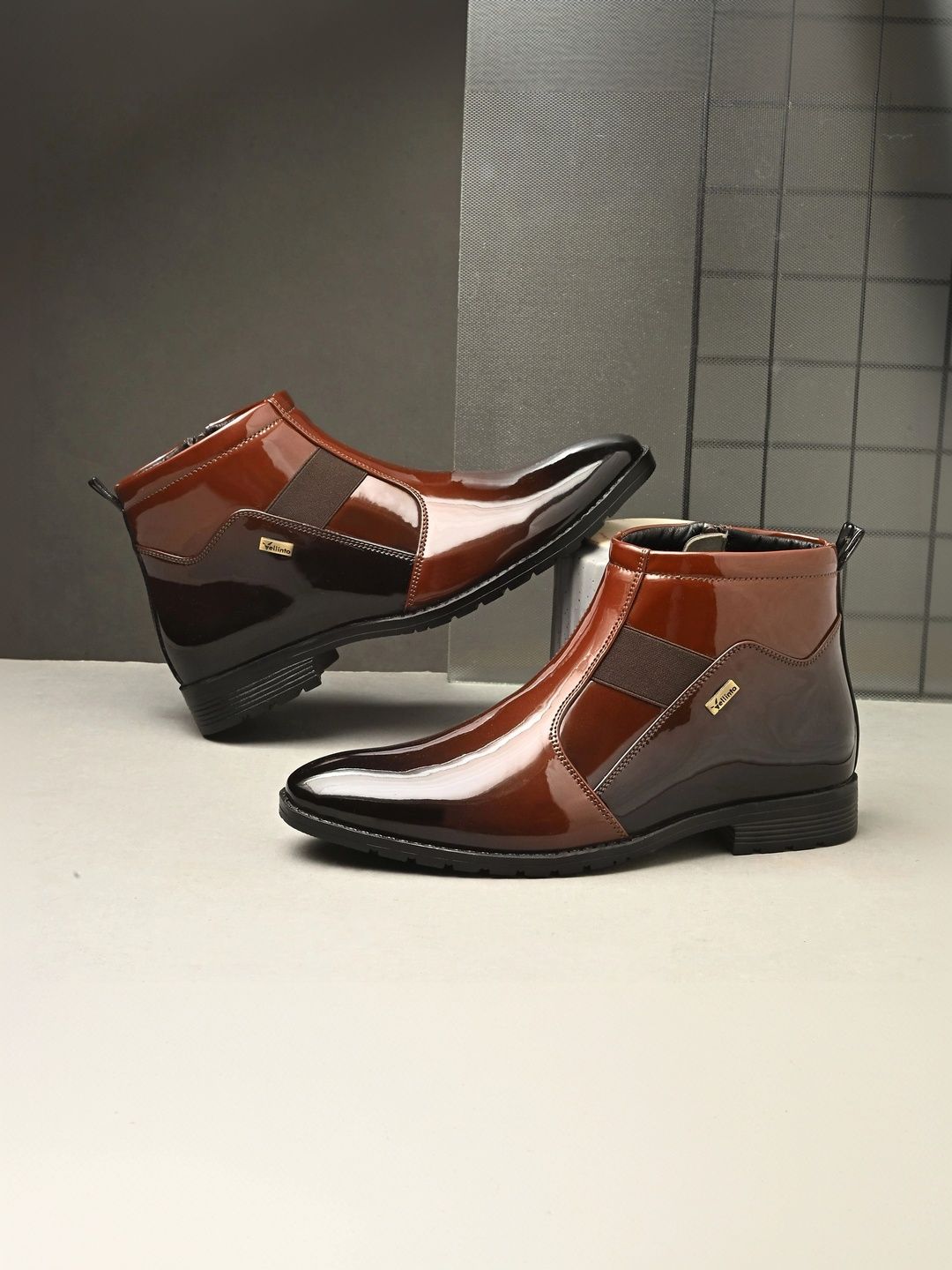 Vellinto Pointed Toe Zip Chelsea Boots-picture-13