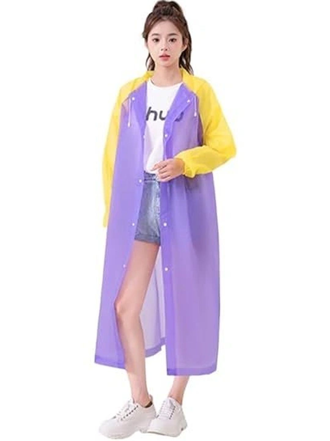 AUGEN Colourblocked Waterproof Hooded Rain Jacket-picture-17