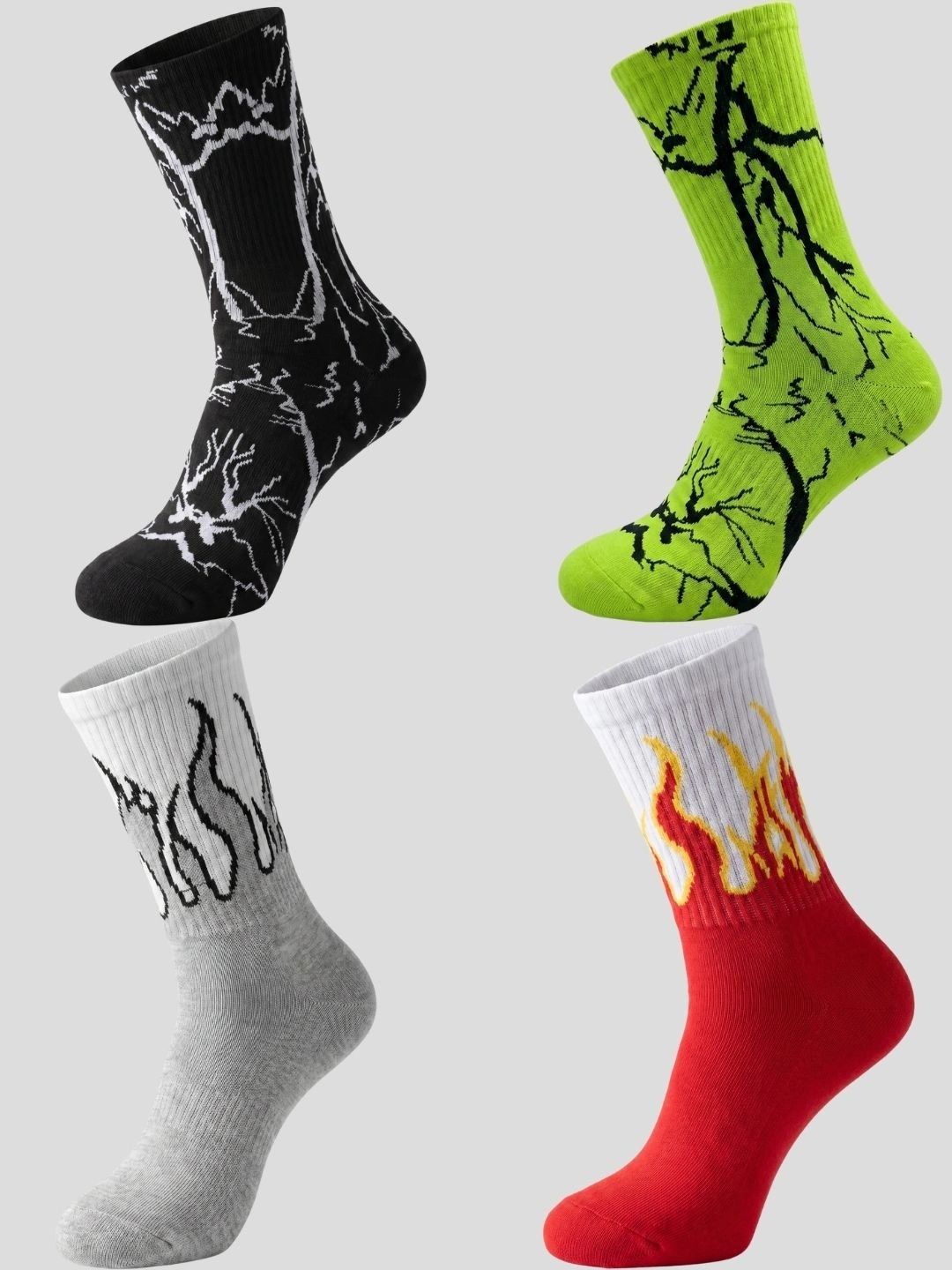 Moda Rapido Men Pack of 4 Cotton Blend Patterned Above Ankle Socks-picture-17