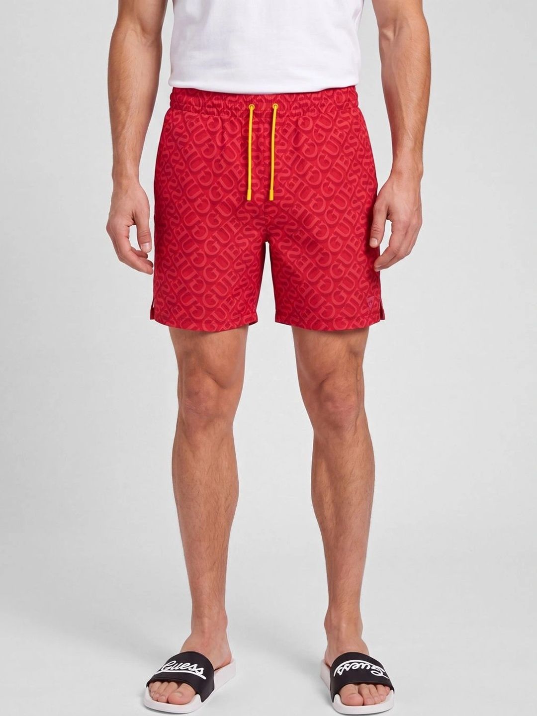 GUESS Men Typography Printed Shorts-picture-28