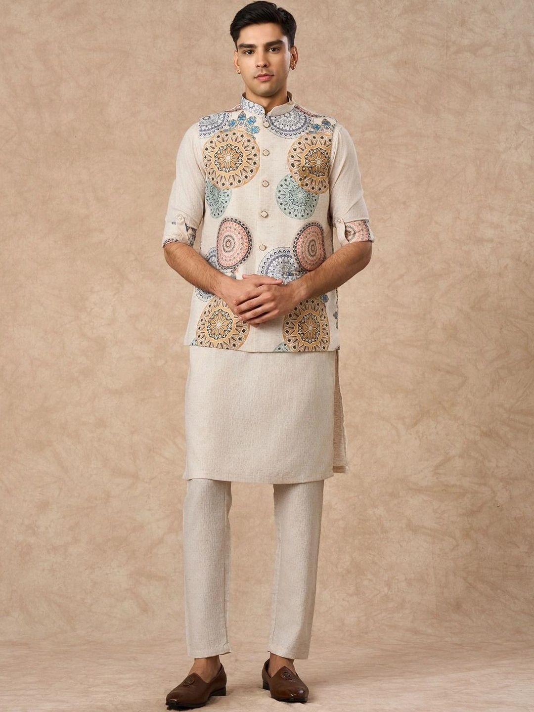 Manyavar Men Regular Kurta with Trousers-picture-30