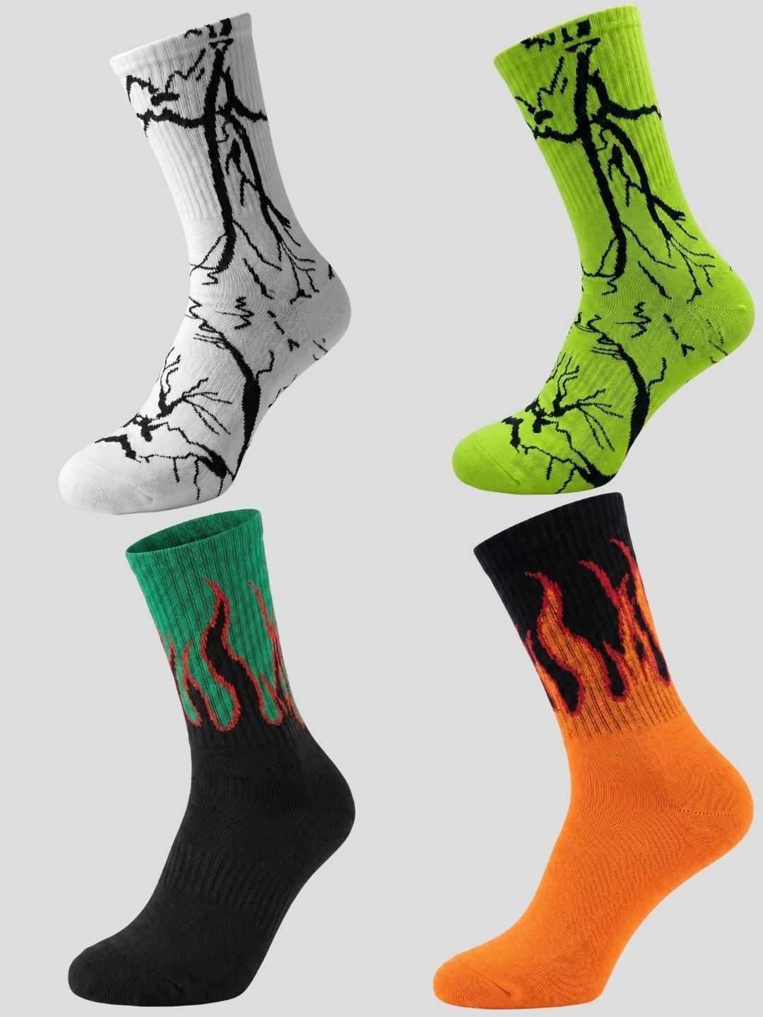 Moda Rapido Men Pack of 4 Cotton Blend Patterned Above Ankle Socks-picture-23