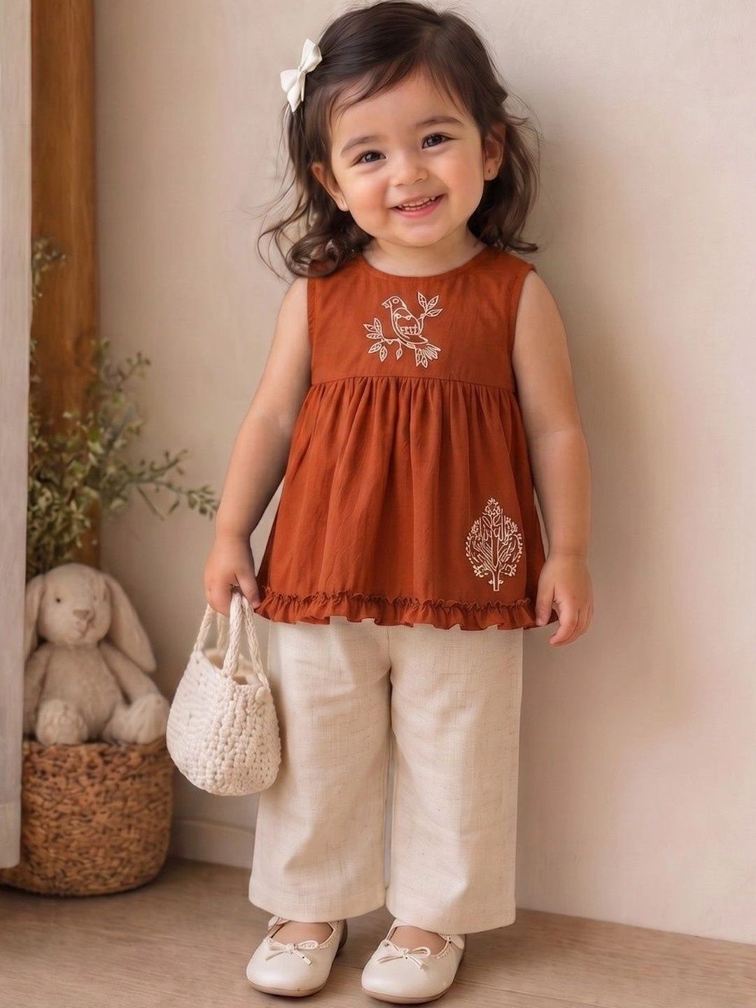 YK Floral Embroidered A-Line Dress-image-9