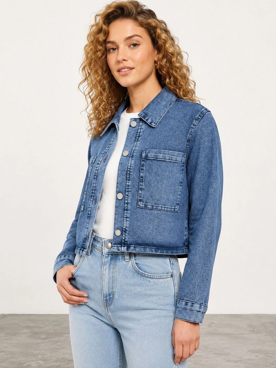 Muhuratam Women Crop Denim Jacket-picture-36