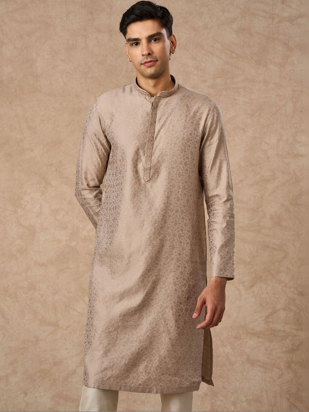 Manyavar Men Ethnic Motifs Regular Kurta with Trousers-picture-14