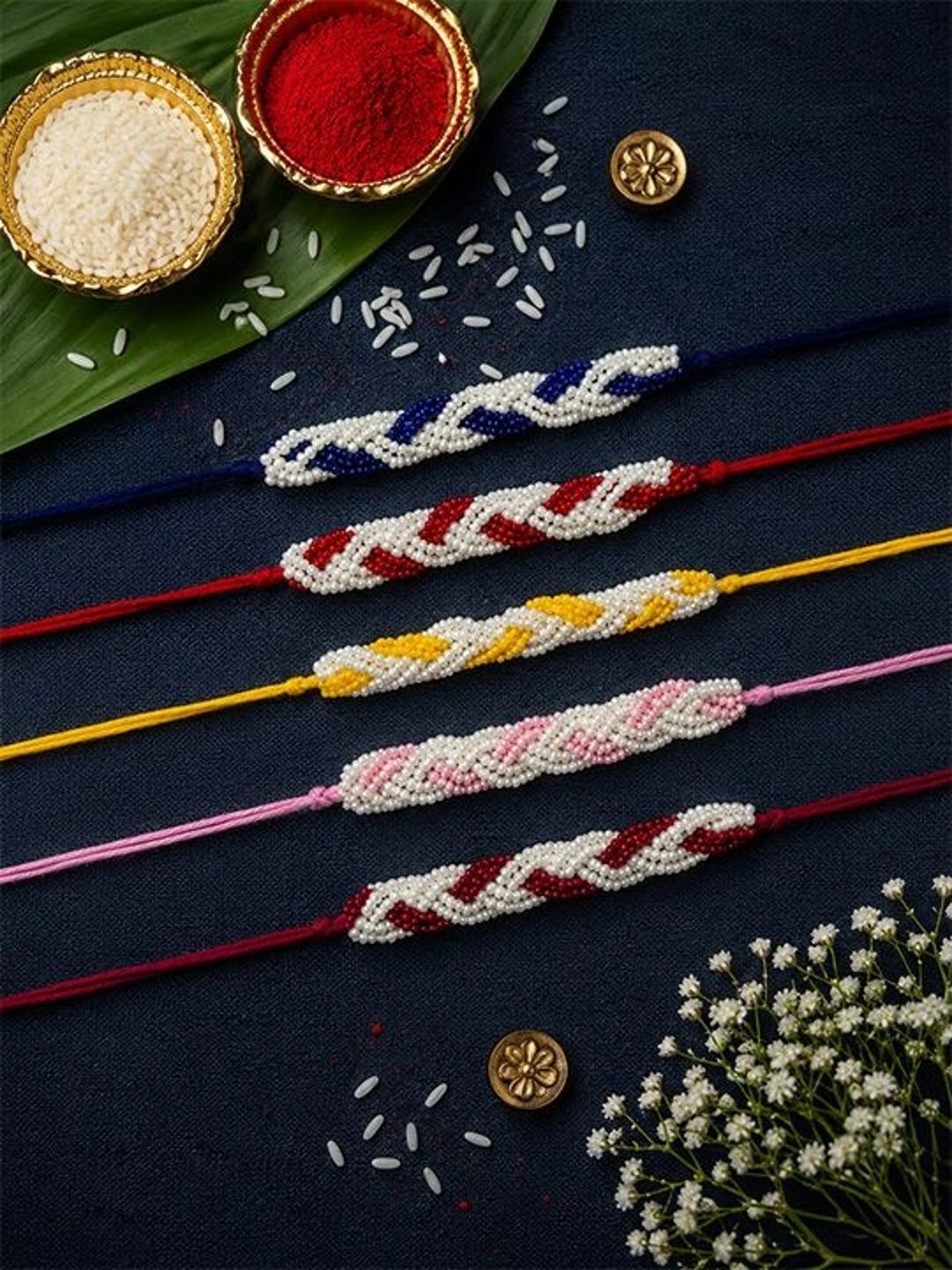 ASIDEA Set Of 5 Rakhi Gift Set-image-31