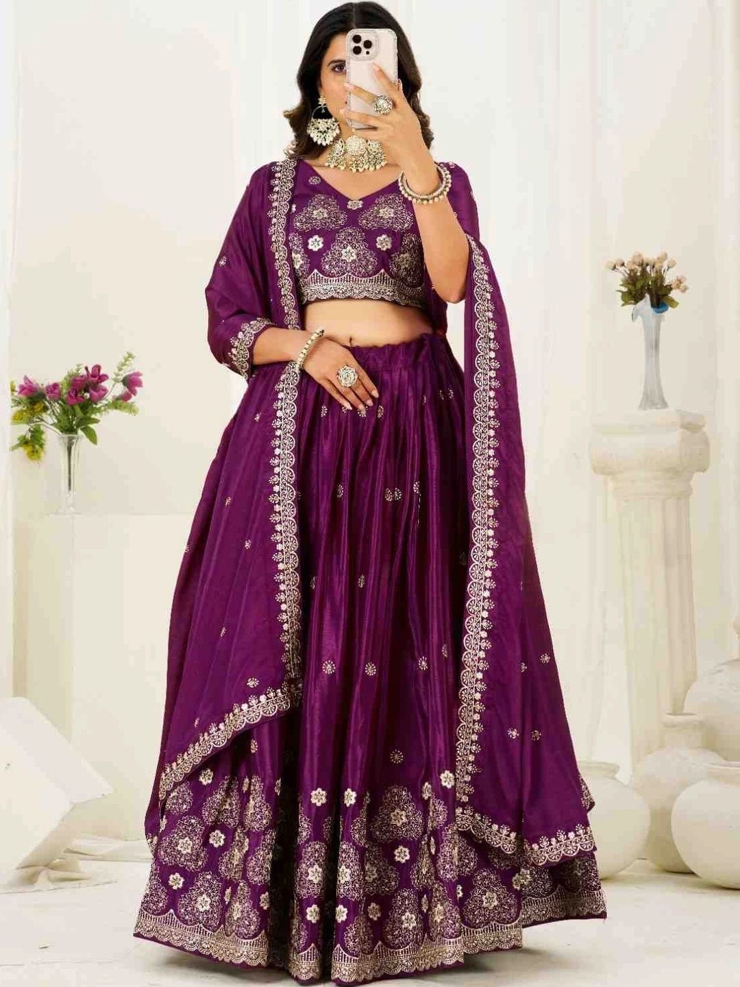 all about you Embroidered Ready to Wear Lehenga & Blouse With Dupatta-picture-26