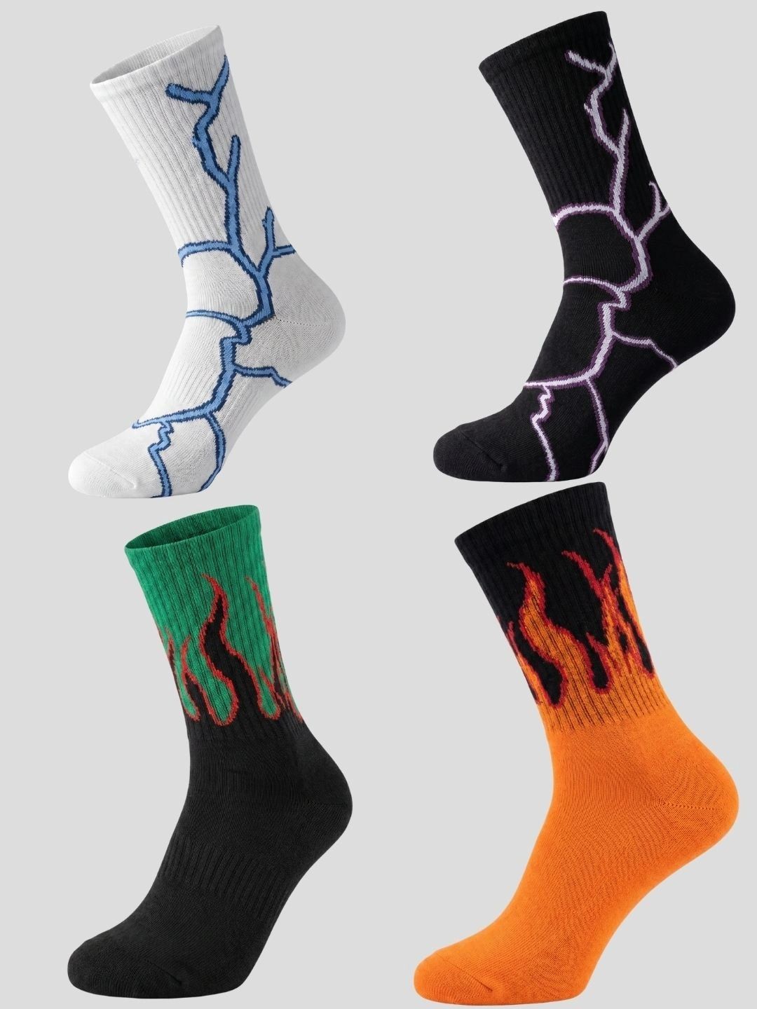 Moda Rapido Men Pack of 4 Cotton Blend Patterned Above Ankle Socks-picture-43