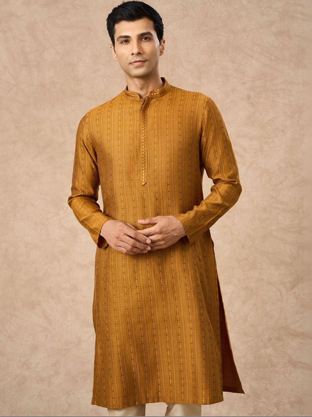 Manyavar Men Ethnic Motifs Regular Kurta with Pyjamas-picture-35