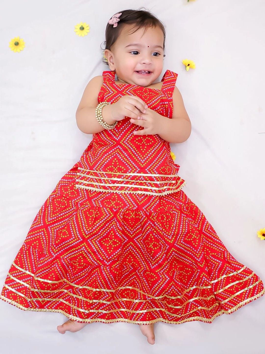 KID1 Girls Printed Ready to Wear Lehenga &-picture-8