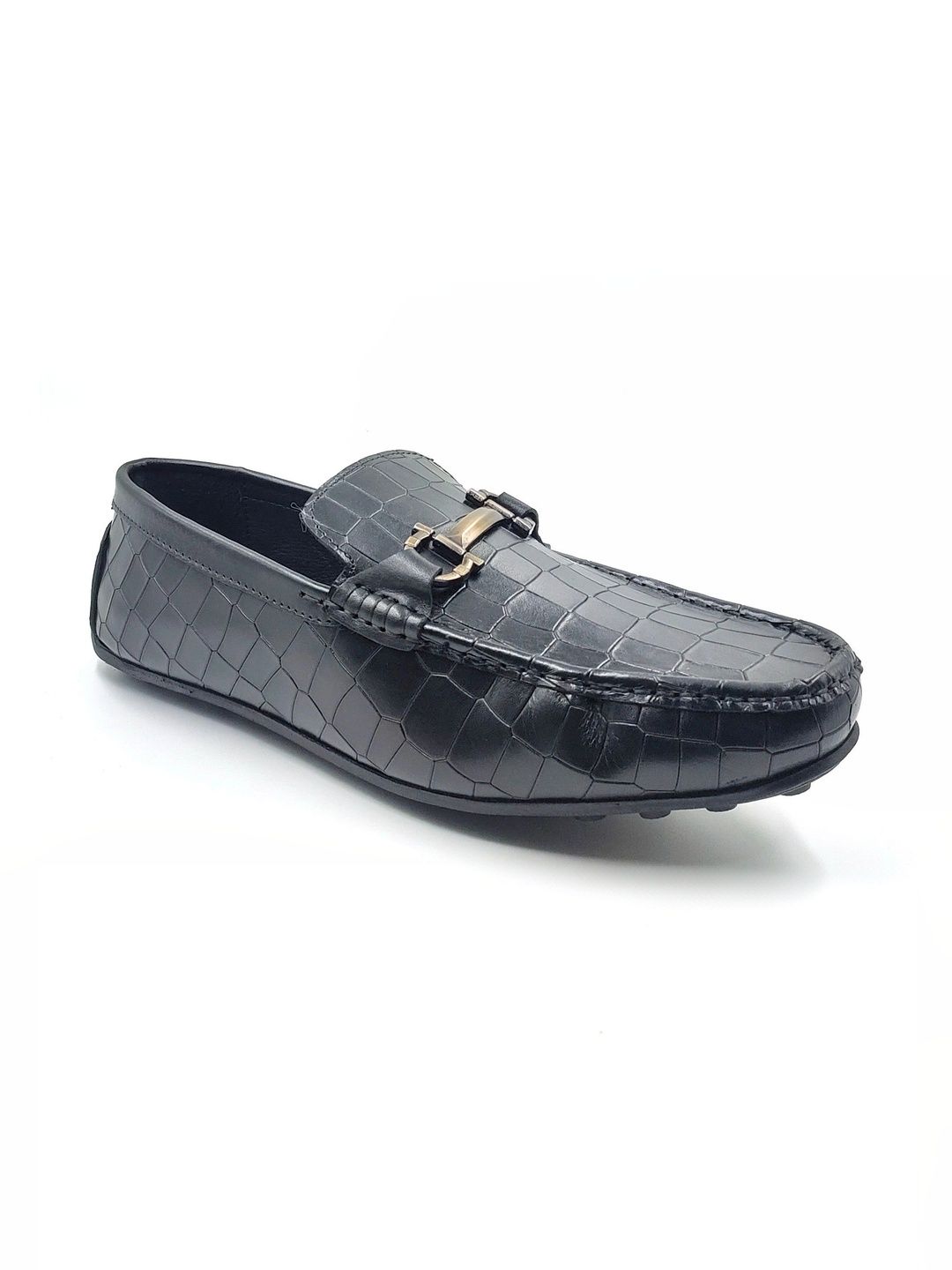 Balujas Men Textured Leather Driving Shoes-picture-58
