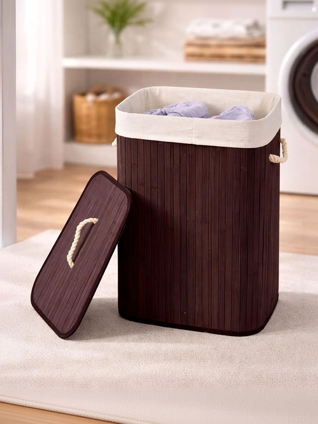 Rioware Brown Bamboo Laundry Bag-picture-32