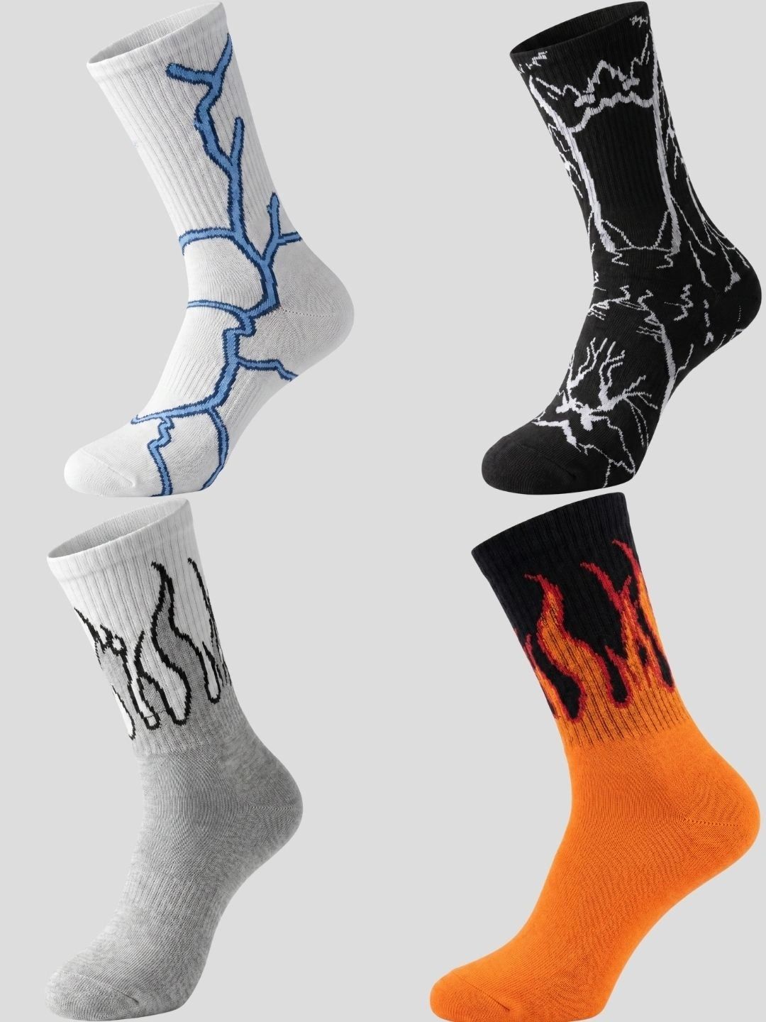 Moda Rapido Men Pack of 4 Cotton Blend Patterned Above Ankle Socks-picture-24