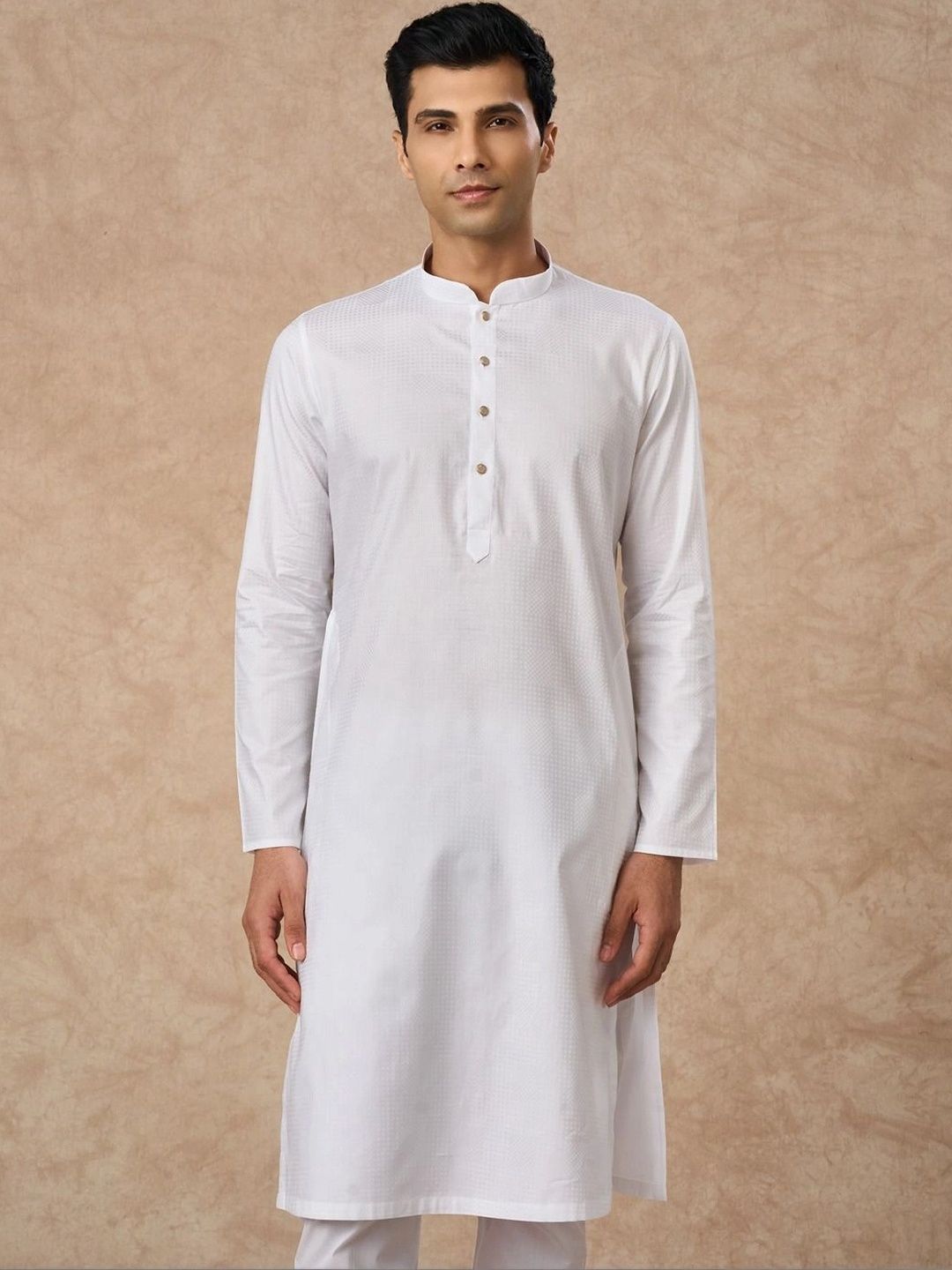 Manyavar Men Regular Pure Cotton Kurta with Pyjamas-picture-33