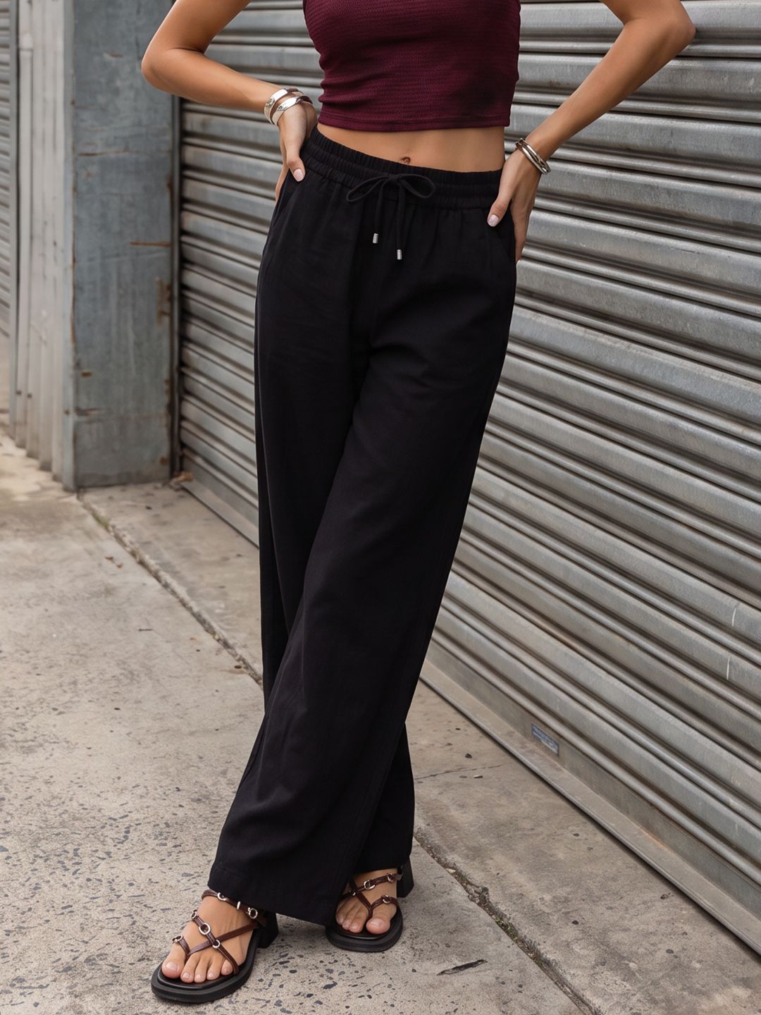 The Roadster Life Co. Women Relaxed Fit Trouser-image-30