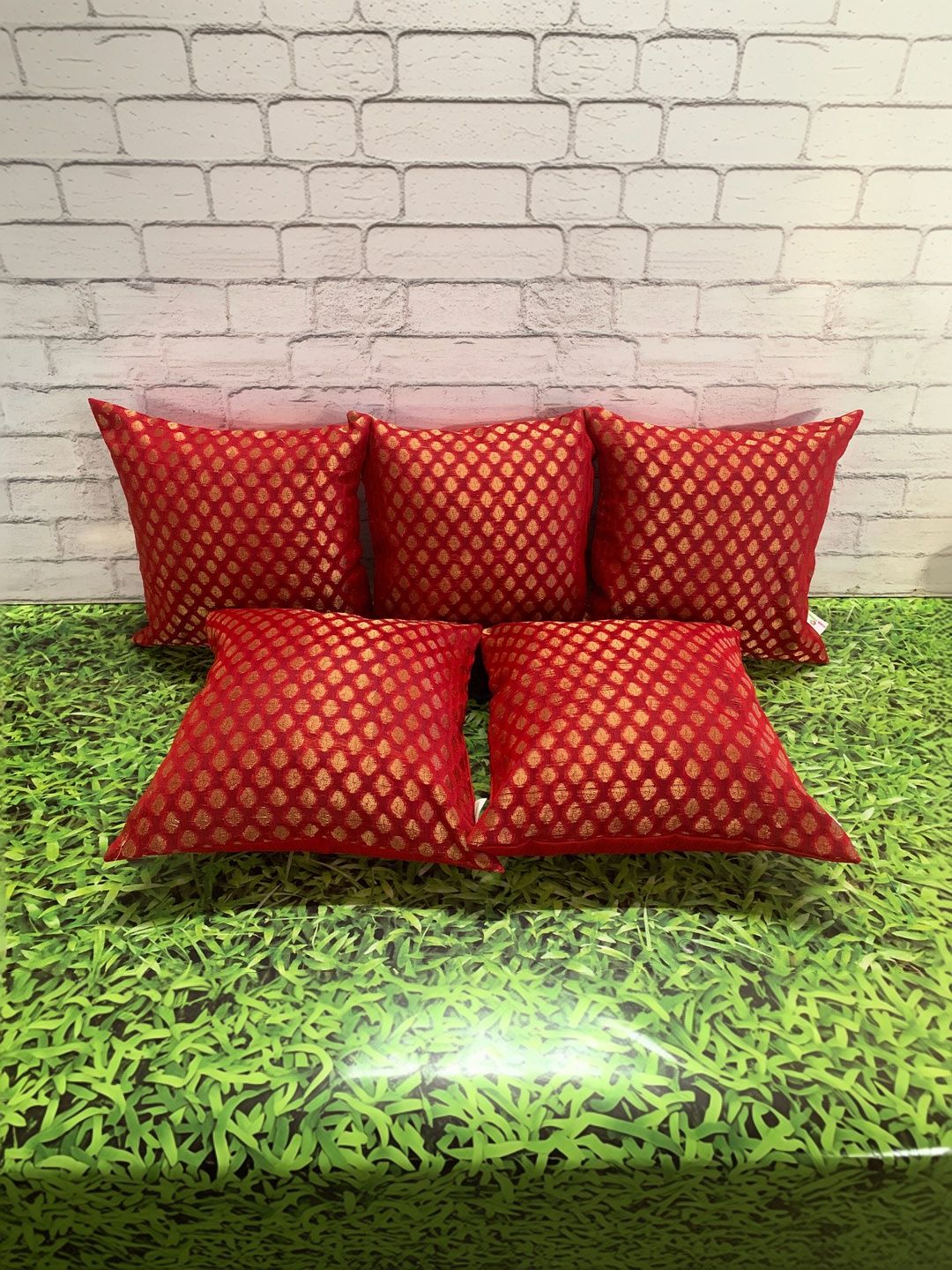 Pink Parrot Multicoloured Set of 5 Square Cushion Covers-picture-31