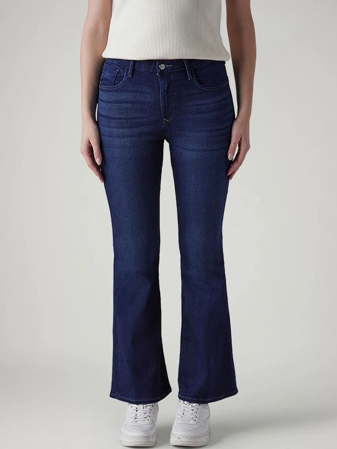 Levis Women Classic Flared High-Rise Light Fade Stretchable Jeans-picture-14