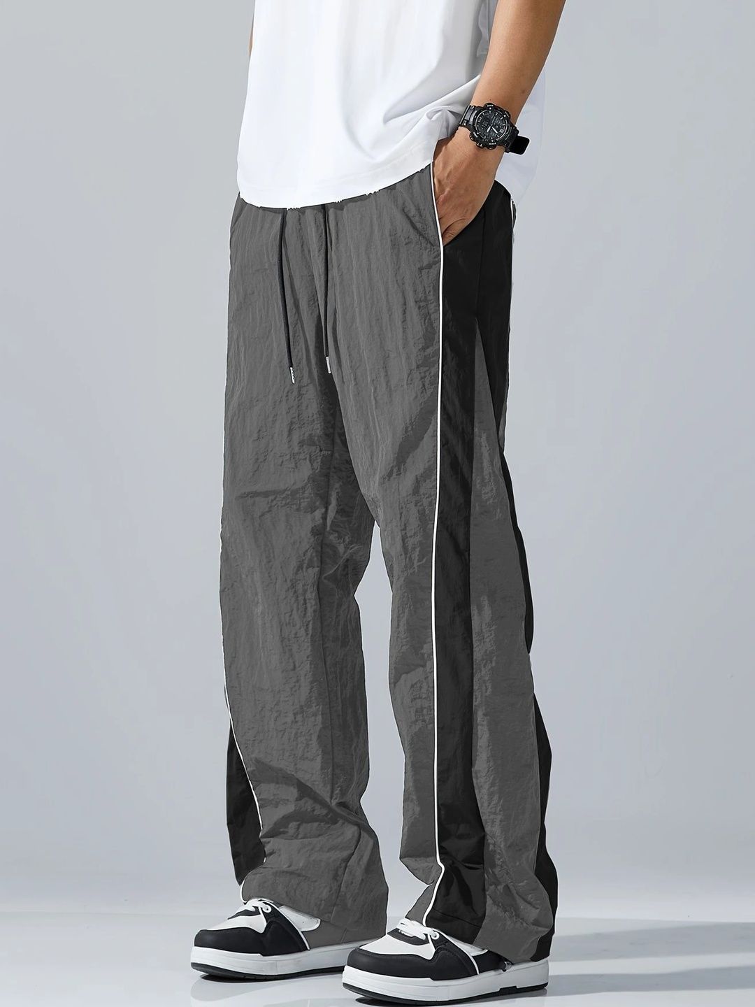 Loomzy Men Regular Fit Colourblocked Dry Fit Training Track Pants-picture-29