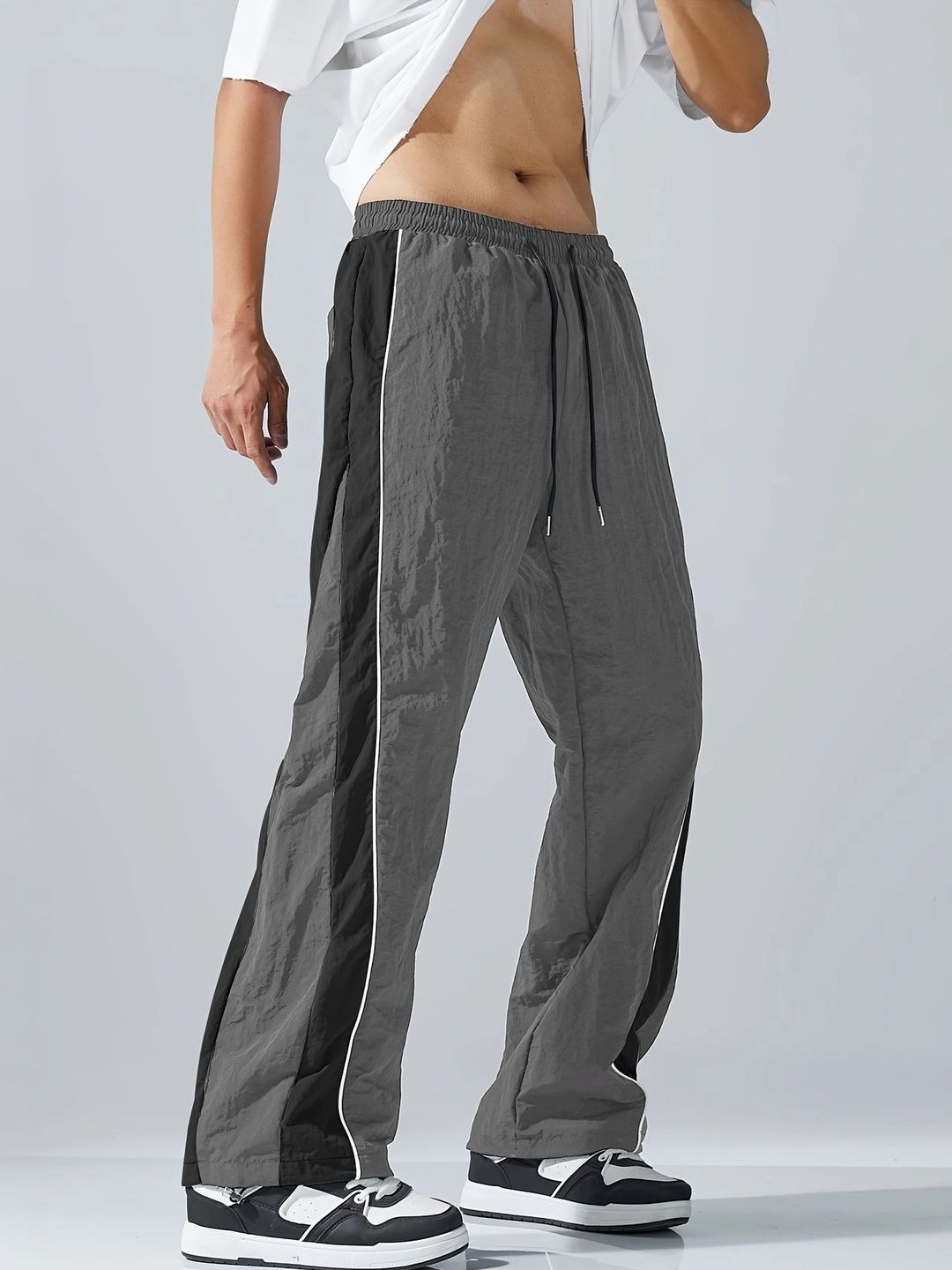 Loomzy Men Regular Fit Colourblocked Dry Fit Training Track Pants-picture-50