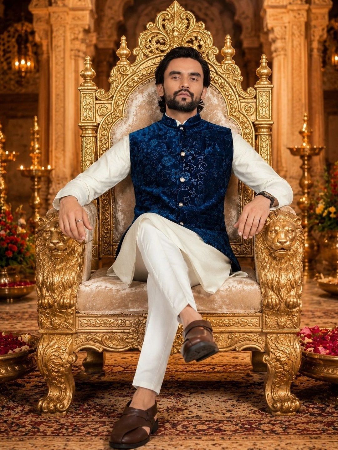 ELYXAROSE Men Regular Kurta with Pyjamas-picture-13