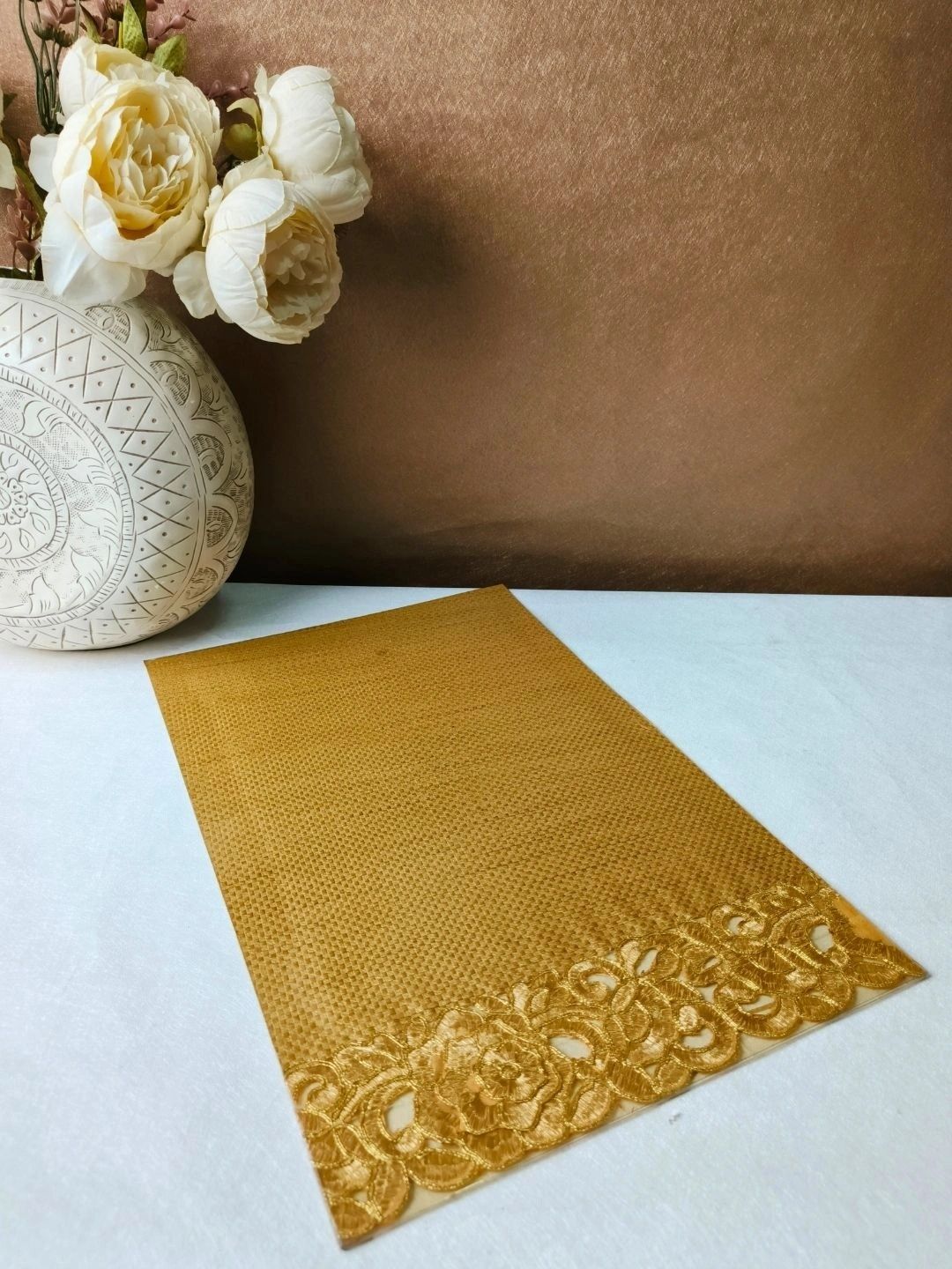 THE HOME CO. Brown Printed Rectangle Table Placemats-picture-48