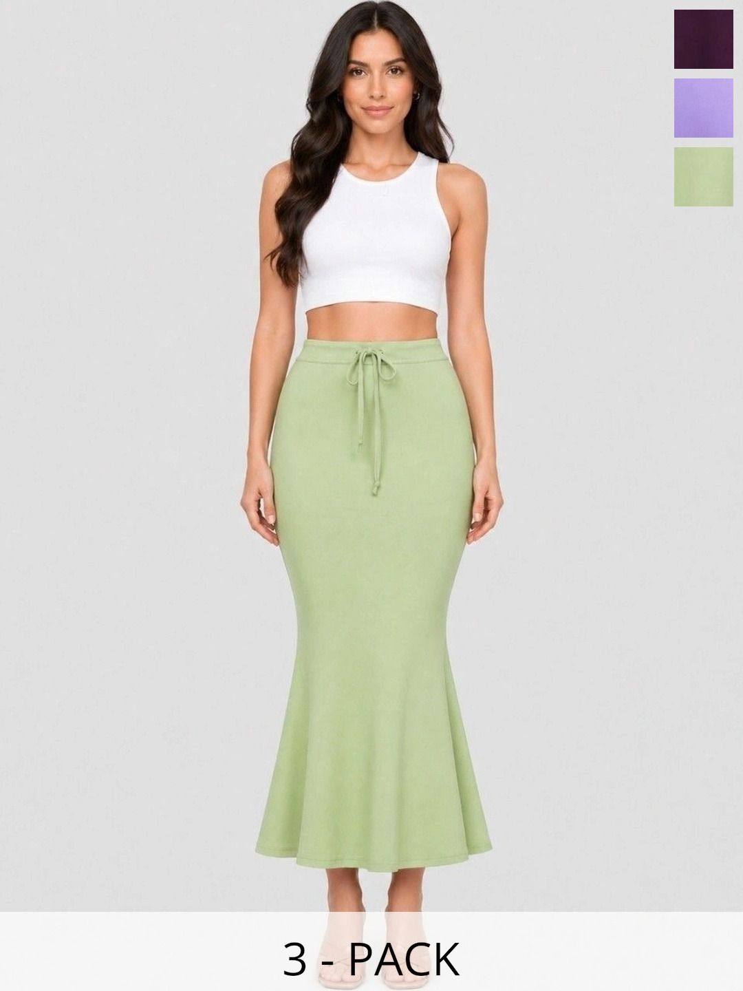 Moda Rapido Pack Of 3 Stretchable Saree Shapewear-picture-17
