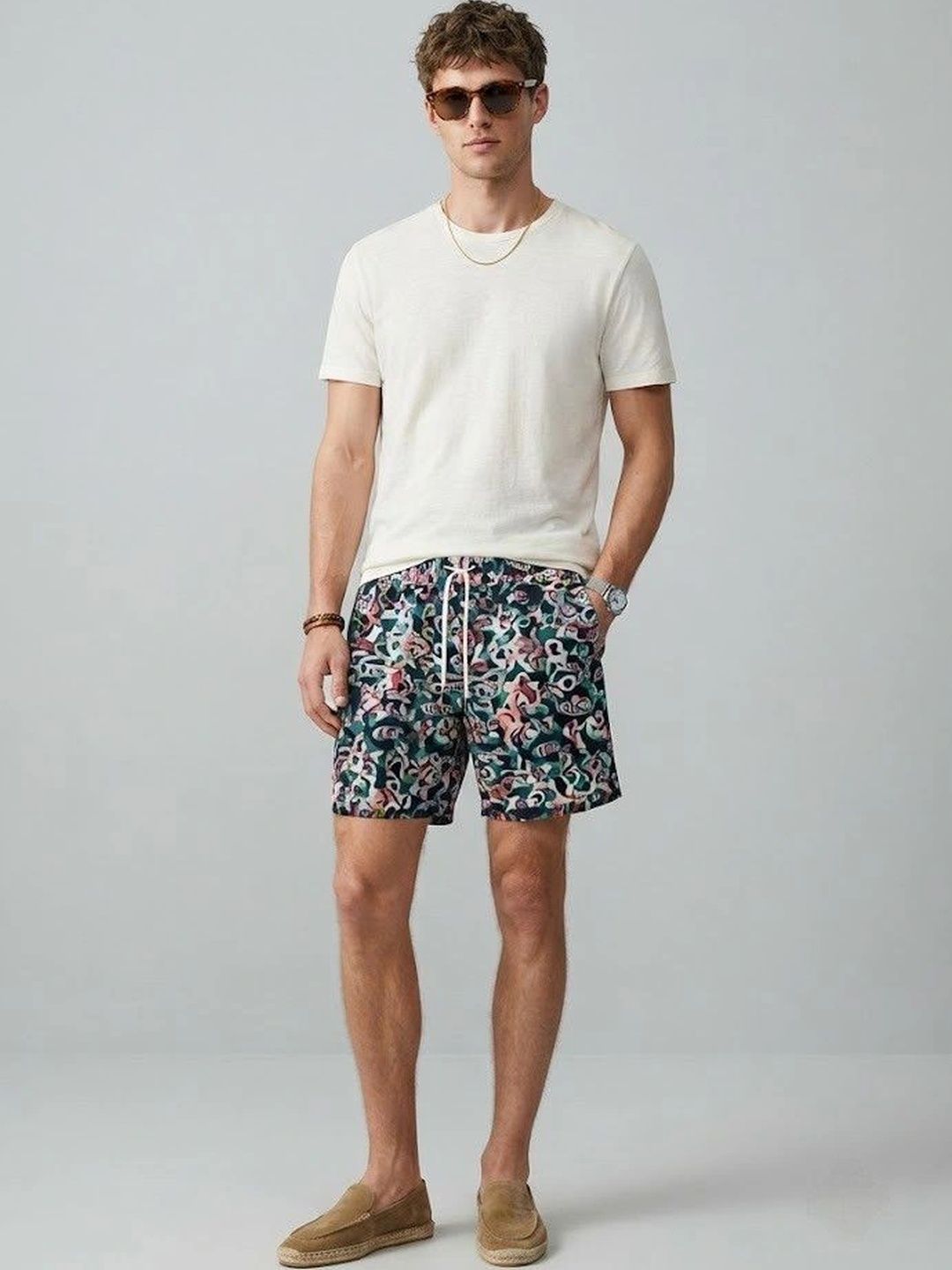 Suo Men Printed Shorts-picture-28