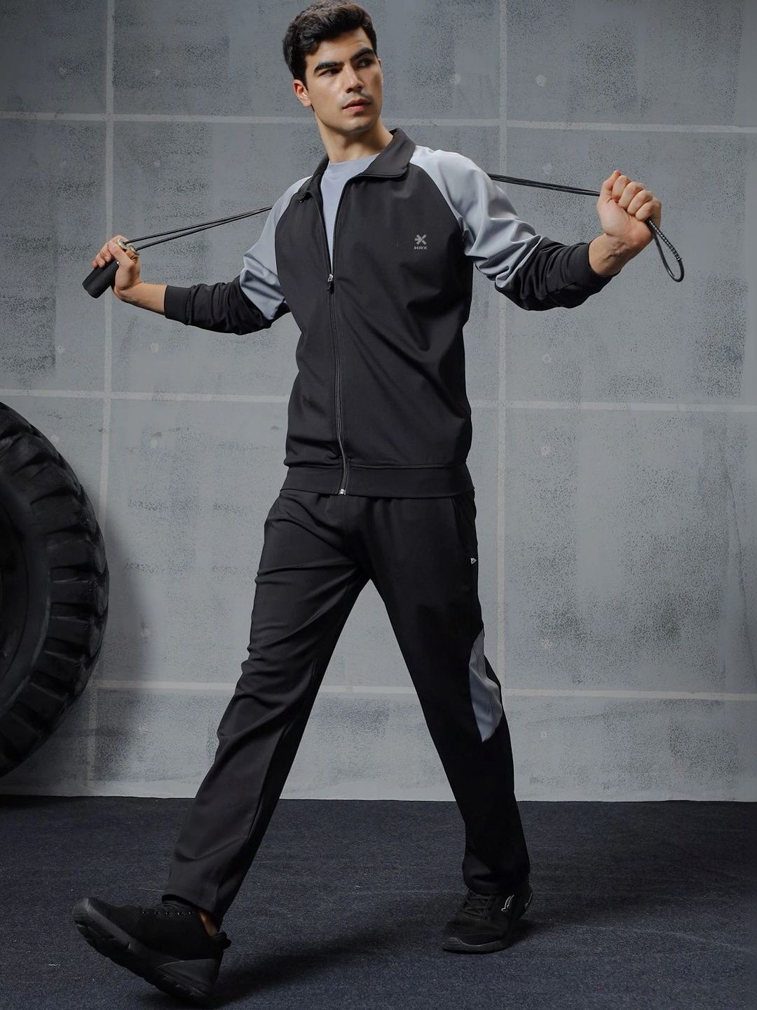 HRX by Hrithik Roshan Colourblocked Polo Collar Tracksuits-picture-53