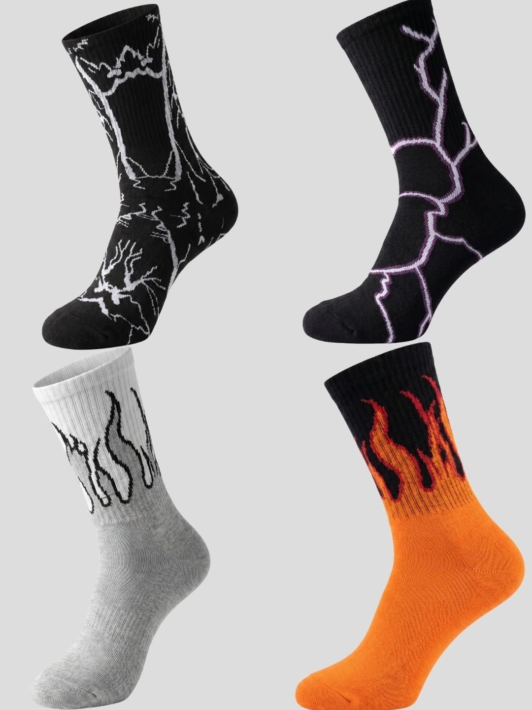 Moda Rapido Men Pack of 4 Cotton Blend Patterned Above Ankle Socks-picture-31