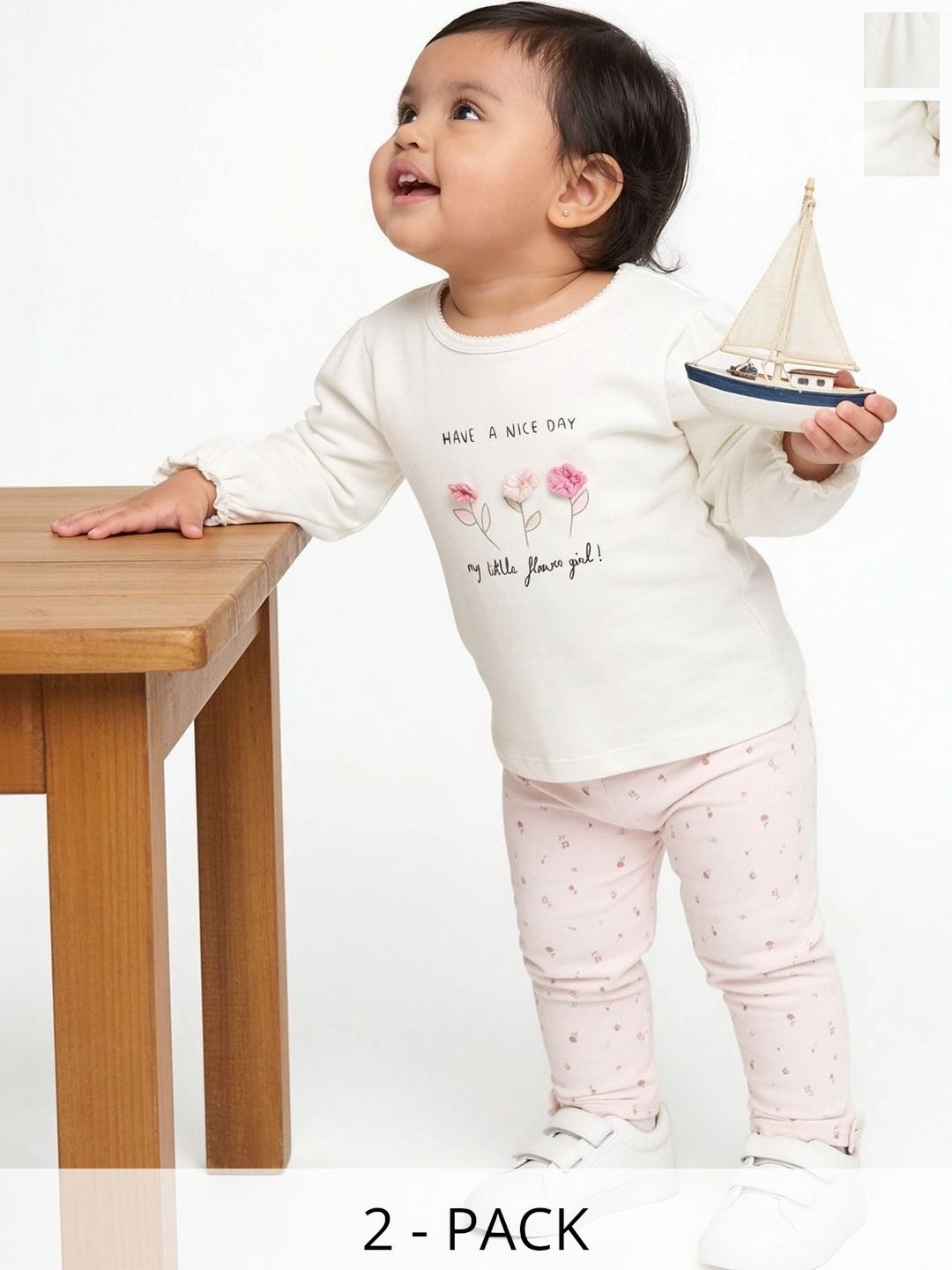 Juniors by Babyshop Girls Printed T-shirt with Pyjamas-picture-14