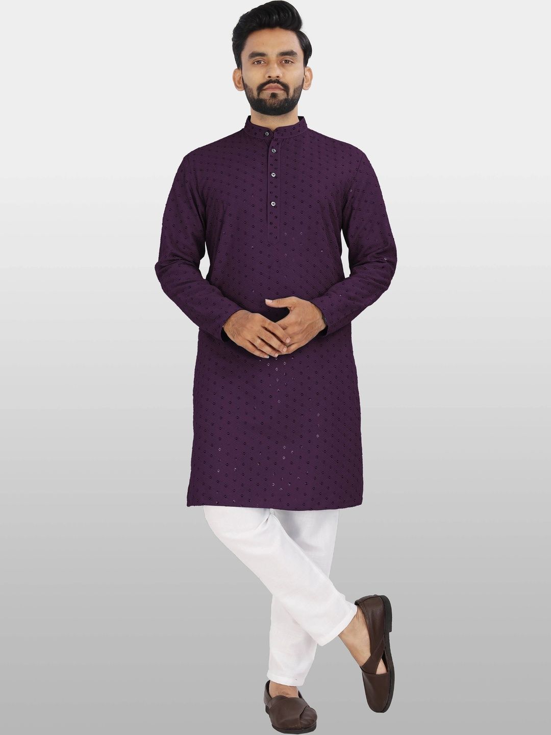 Moda Rapido Men Embroidered Chikankari Handloom Kurta-picture-21
