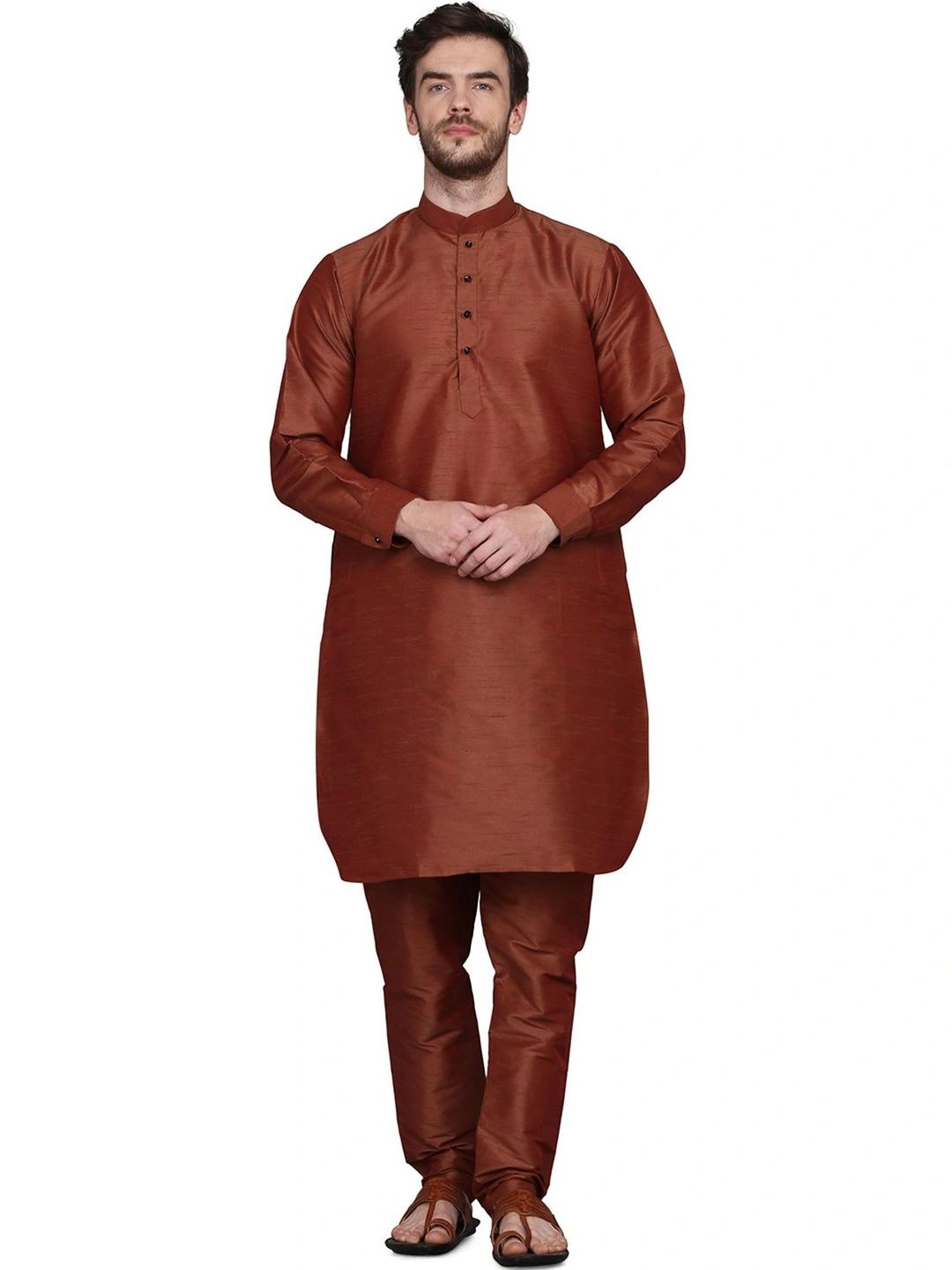 Jagdish Garments Men Regular Dupion Silk Kurta with Pyjamas-picture-54