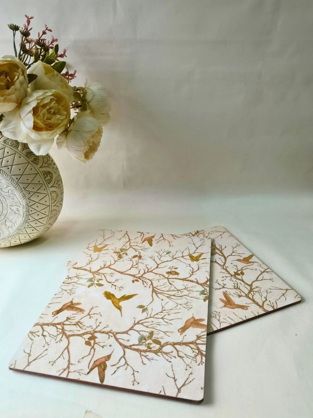 THE HOME CO. 2-Pcs Beige Printed Rectangle Table Placemats-picture-30