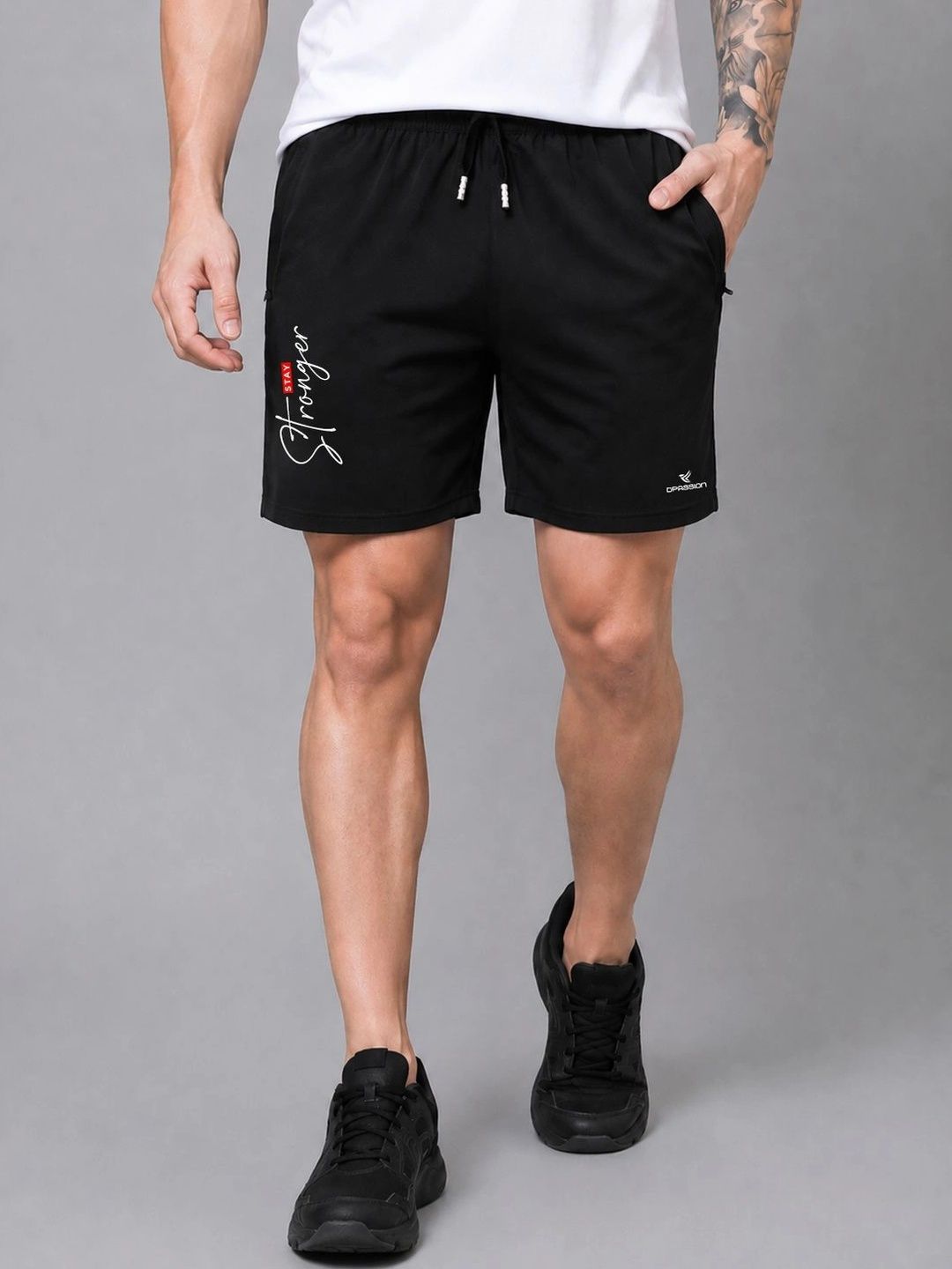 Dpassion Men Typography Printed Training or Gym Shorts-picture-18
