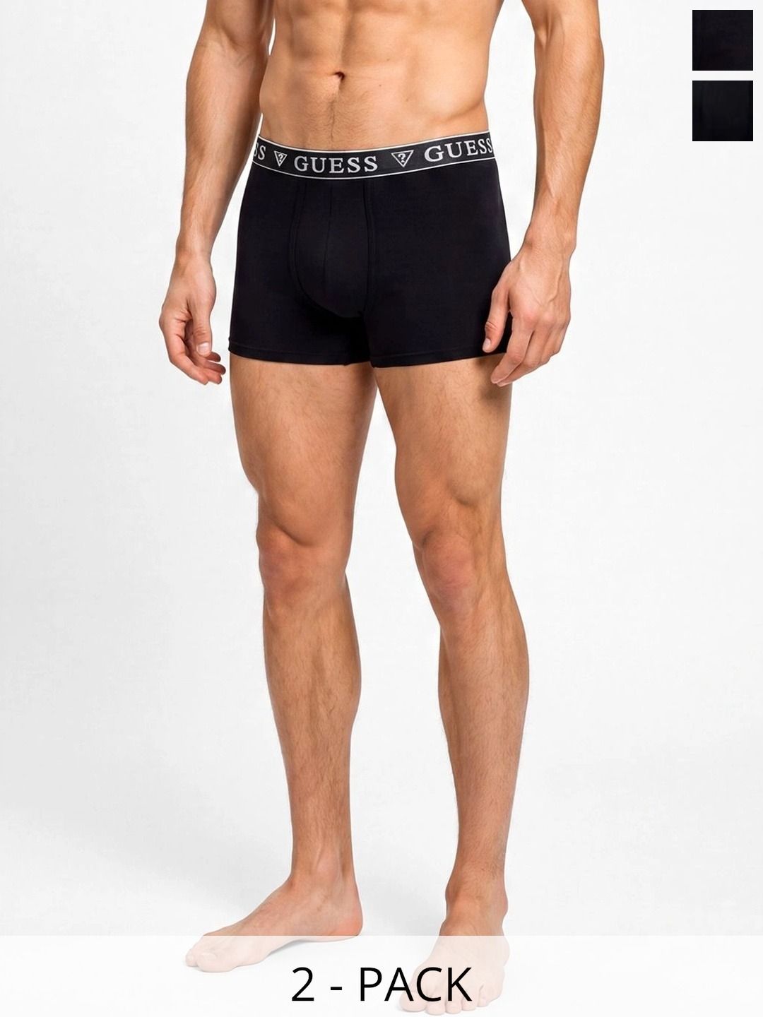 GUESS Pack of 2 Cotton Solid Trunks-image-38