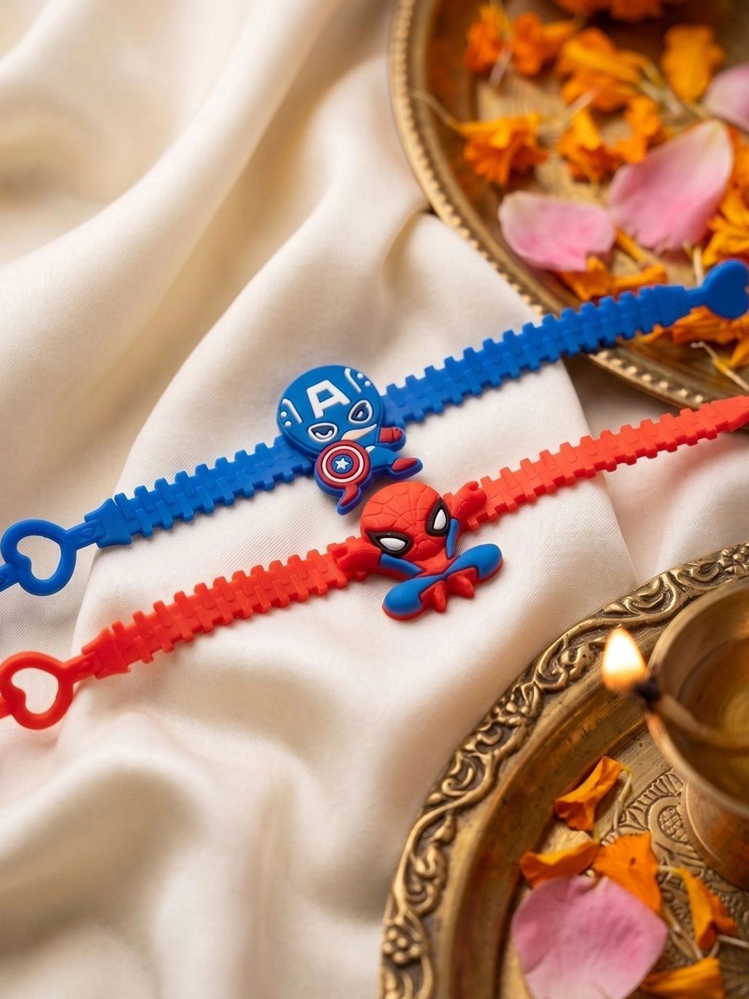 Sangria Set Of 2 Superhero Kids Rakhi With Roli Chawal Chandan Mishri-picture-18