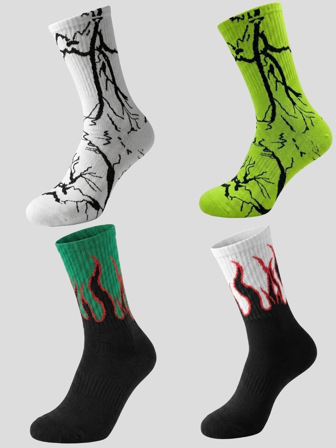 Moda Rapido Men Pack of 4 Cotton Blend Patterned Above Ankle Socks-picture-17