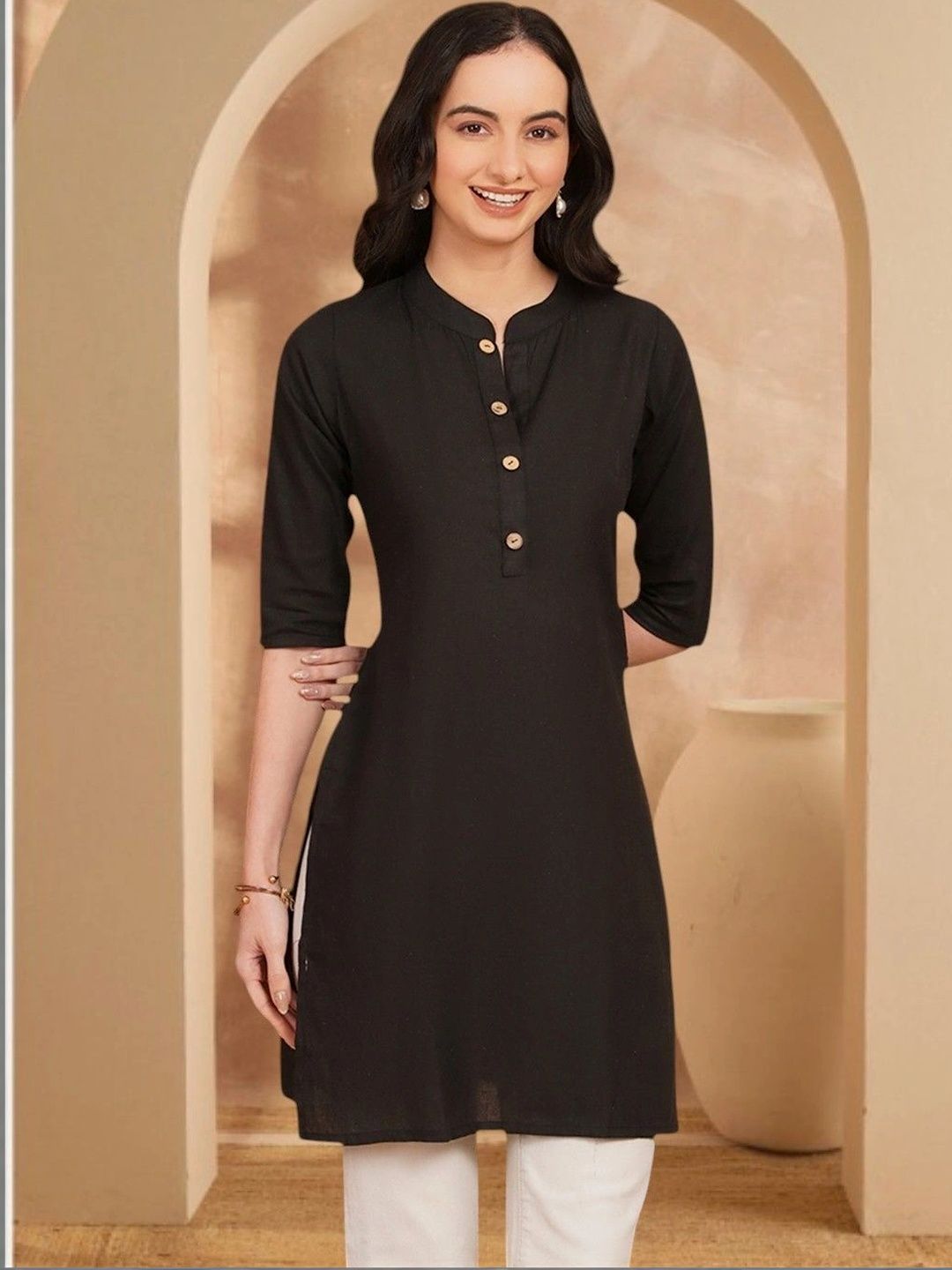 Anouk Rustic Pure Cotton Blend Khadi Kurti-picture-20