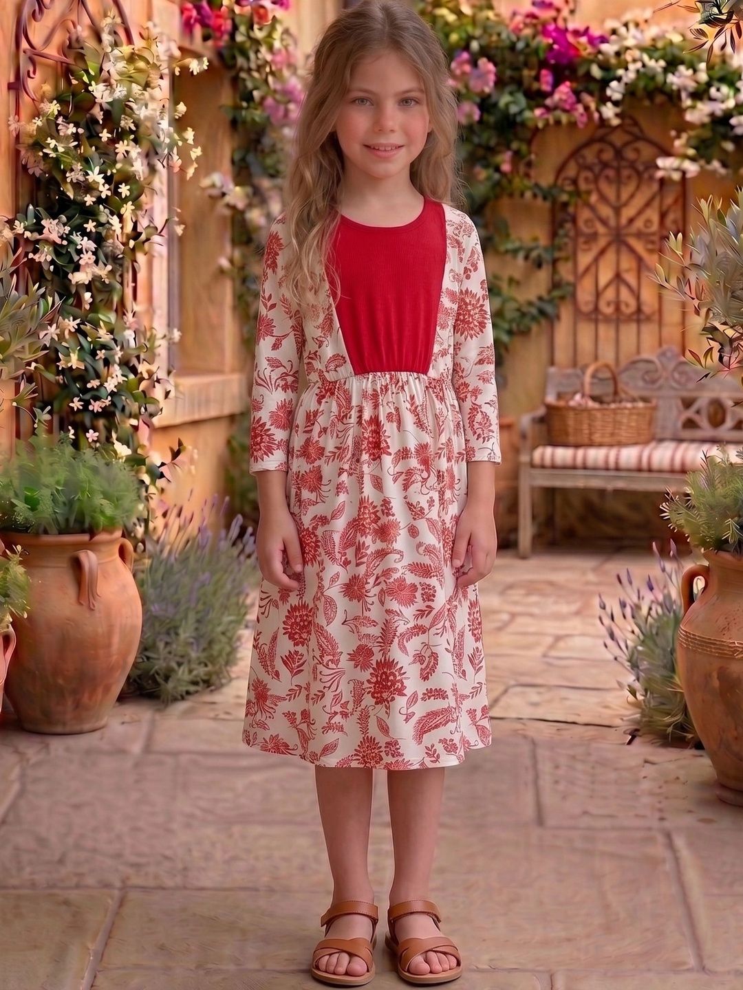 BAESD Floral Print A-Line Dress-picture-33